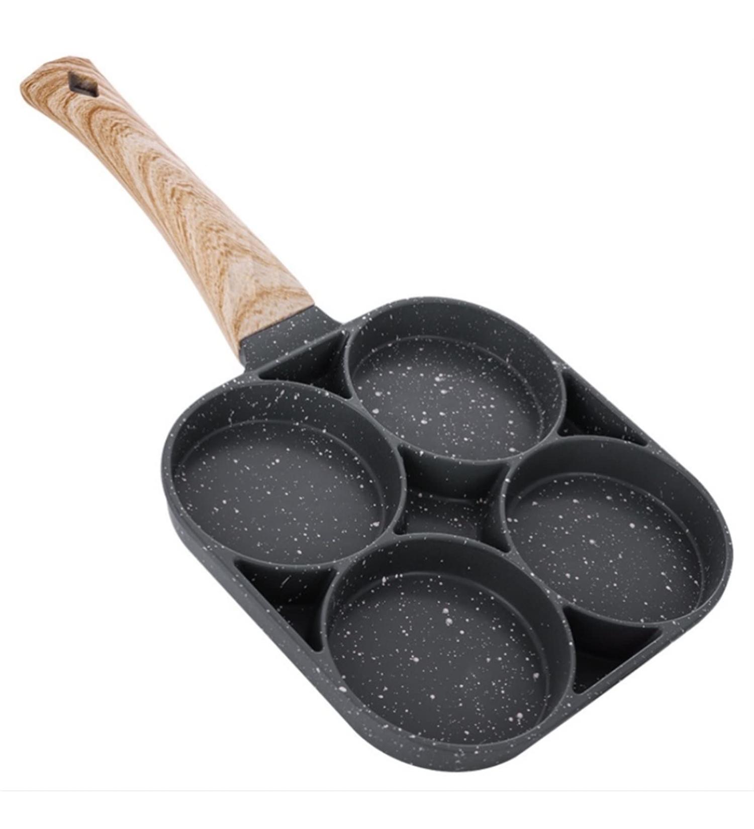TABKER Pans Four-Hole Frying Pot Non-Stick Egg Breakfast Fried Pan Pancake Stove Pan Saucepan Cooking Utensils Cookware for Kitchen Camping - Buy Online on GoSupps.com