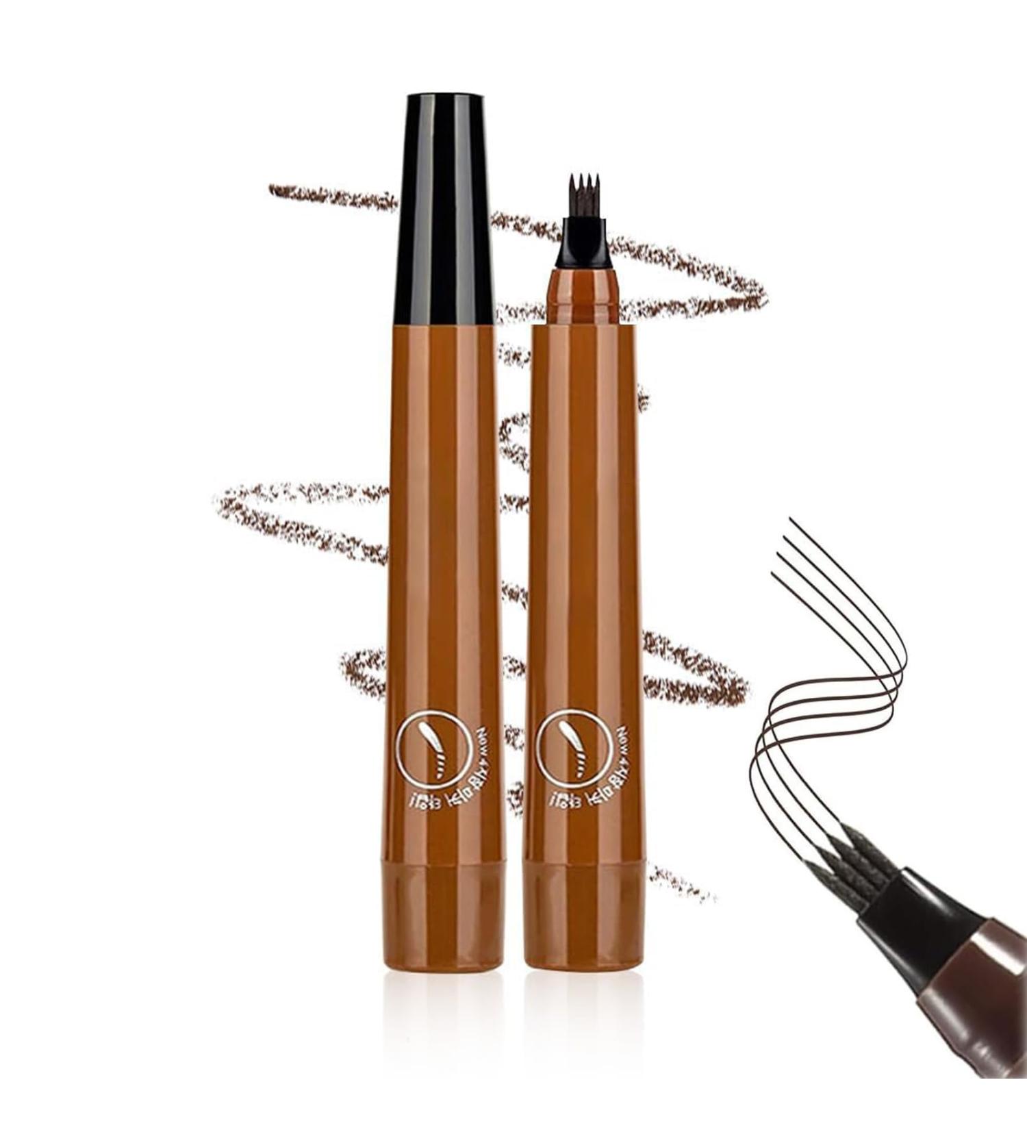 Nexavista - 4 Point Eyebrow Pencil Magic Eyebrow Pencil 3d Makefullbeauty Eyebrow Pen Magical Precise Waterproof Brow Pen Natural Looking Brows Effortlessly (2*Light Brown) - Buy Online on GoSupps.com