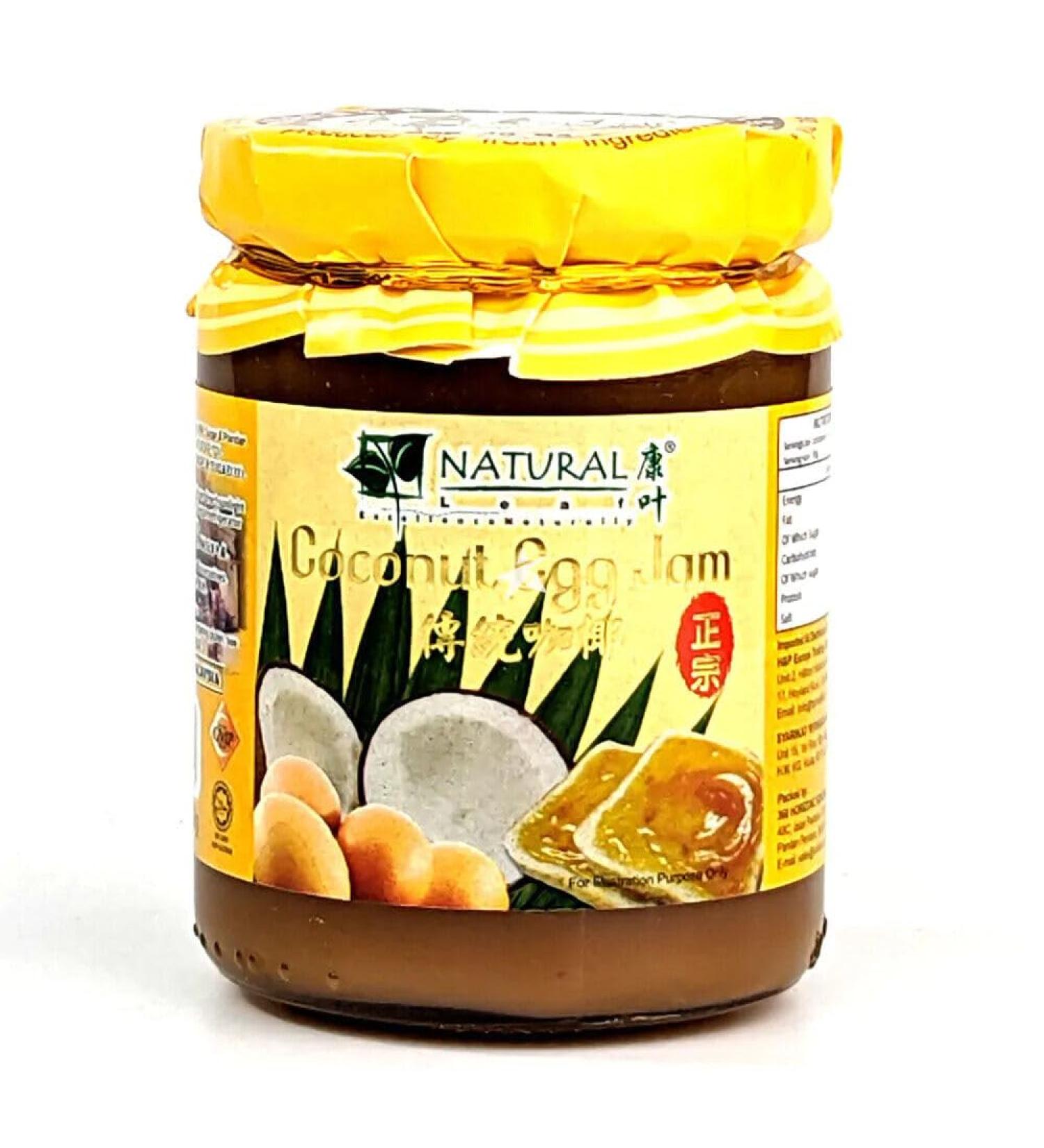 Natural Leaf Malaysian Coconut Kaya Egg Jam Spreads 280g HALAL - Original Coconut Kaya Egg Jam