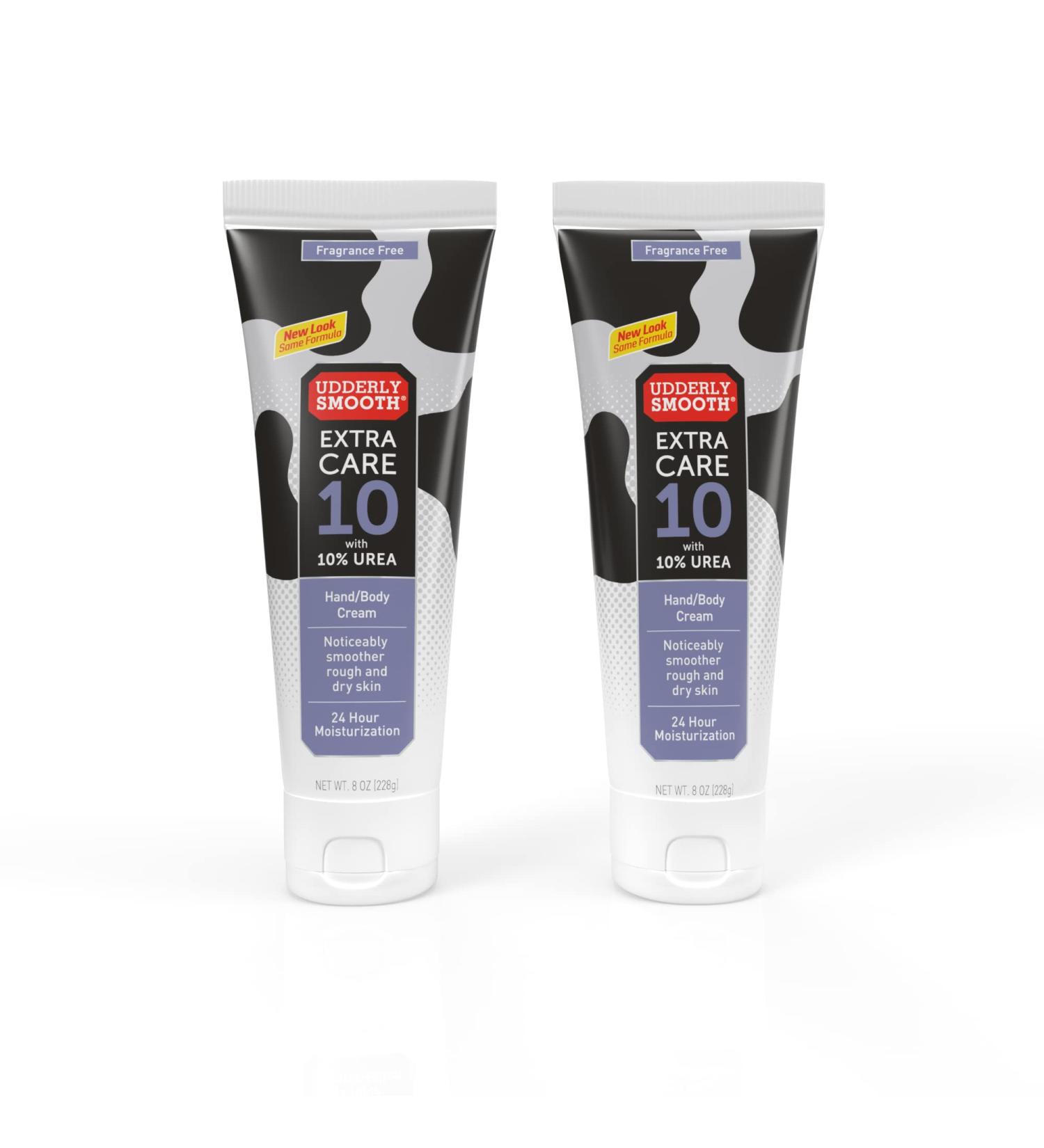 UDDERLY SMOOTH Extra Care 10 Hand/Body Moisturizing Cream 8oz Tube - Pack of 2 | 10% Urea, Unscented - Buy Online on GoSupps.com