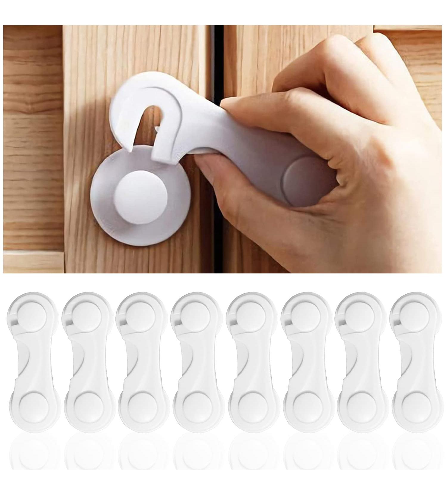 Child Protection Cabinet Locks - 8-Piece Drawer & Closet Safety Kits | No Drilling Strong Adhesive | Durable Furniture & Kitchen Childproofing - Buy Online on GoSupps.com