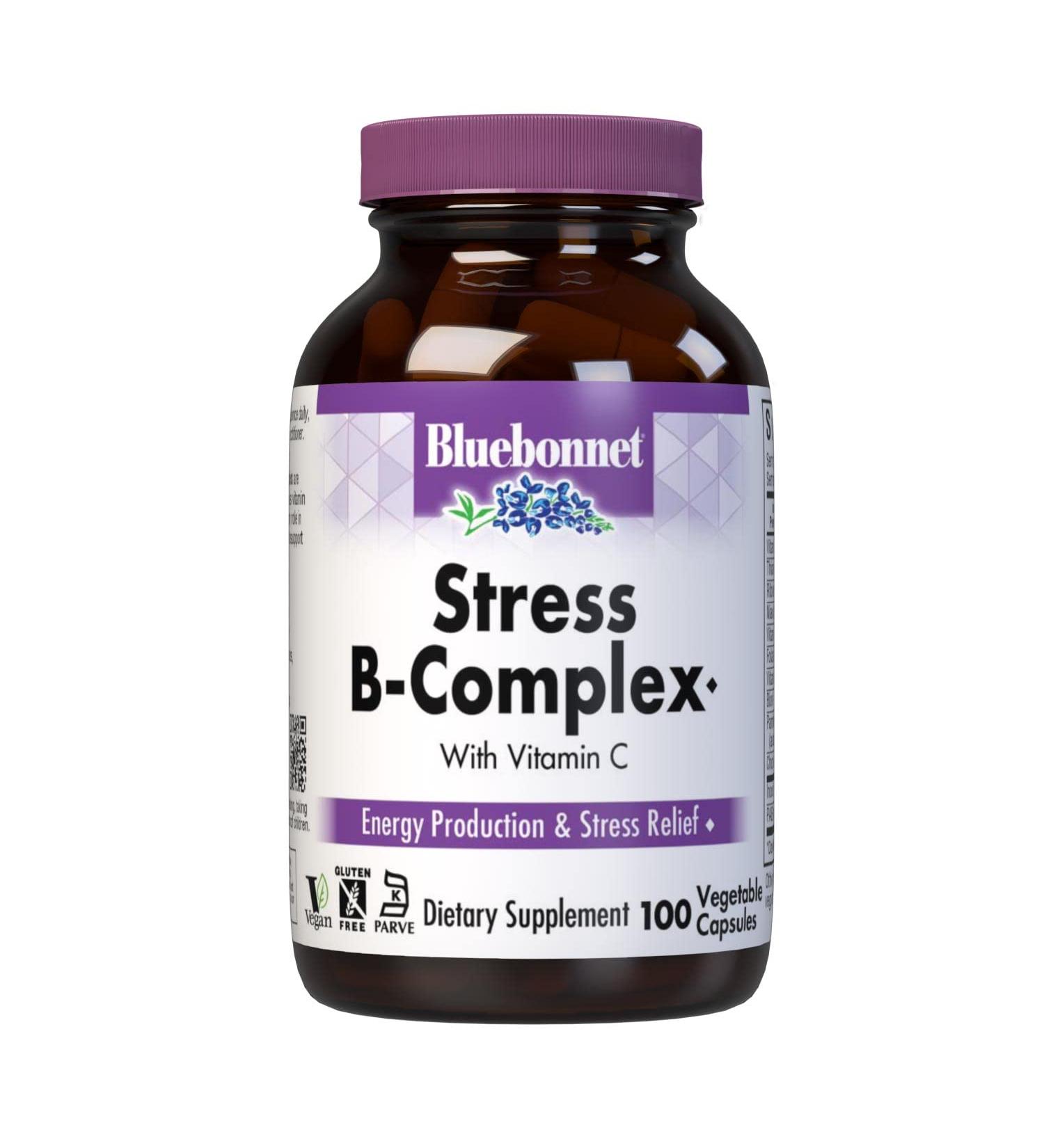 Bluebonnet Nutrition Stress B-Complex 100 Veg Capsules - Support Mood & Energy - Buy Online on GoSupps.com