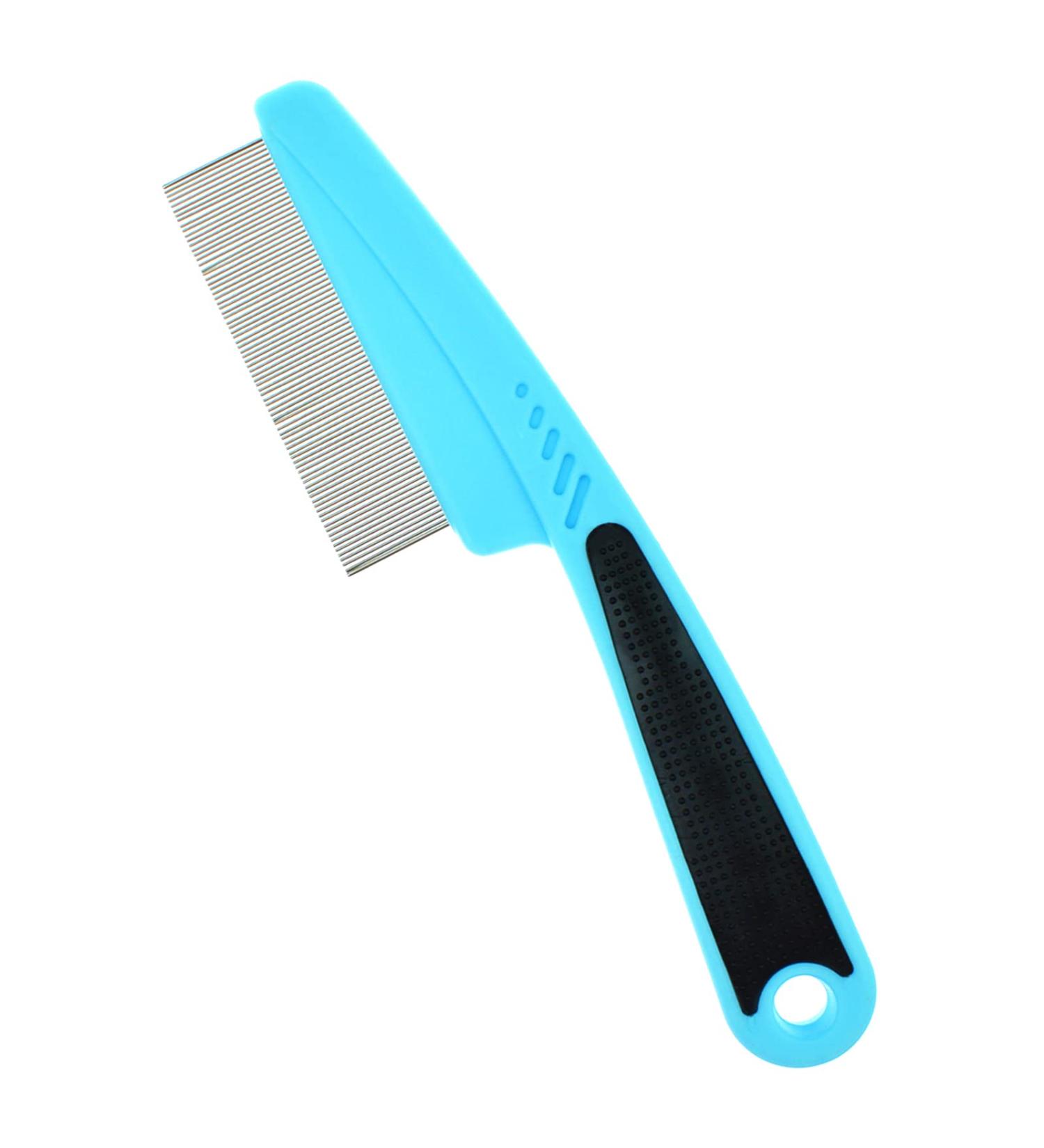 Flea Comb for Dog Cat Flea Lice Tear Stain Remover Pet Combs Fine Tooth Grooming Removal Tool Blue - Buy Online on GoSupps.com