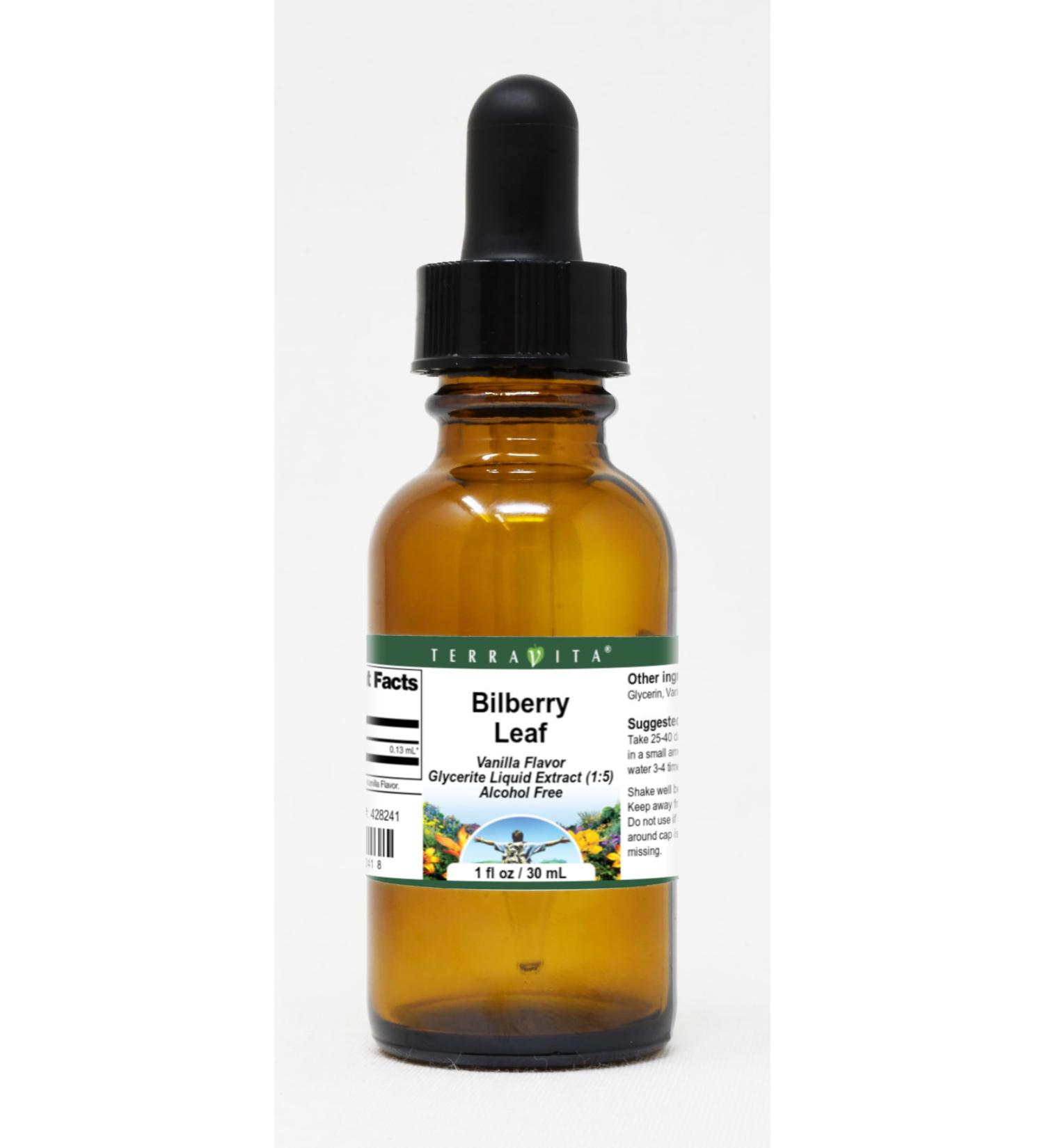 Bilberry Leaf - Glycerite Liquid Extract (1:5) - Vanilla Flavored (1 fl oz ZIN: 428241) - 2 Pack - Buy Online on GoSupps.com