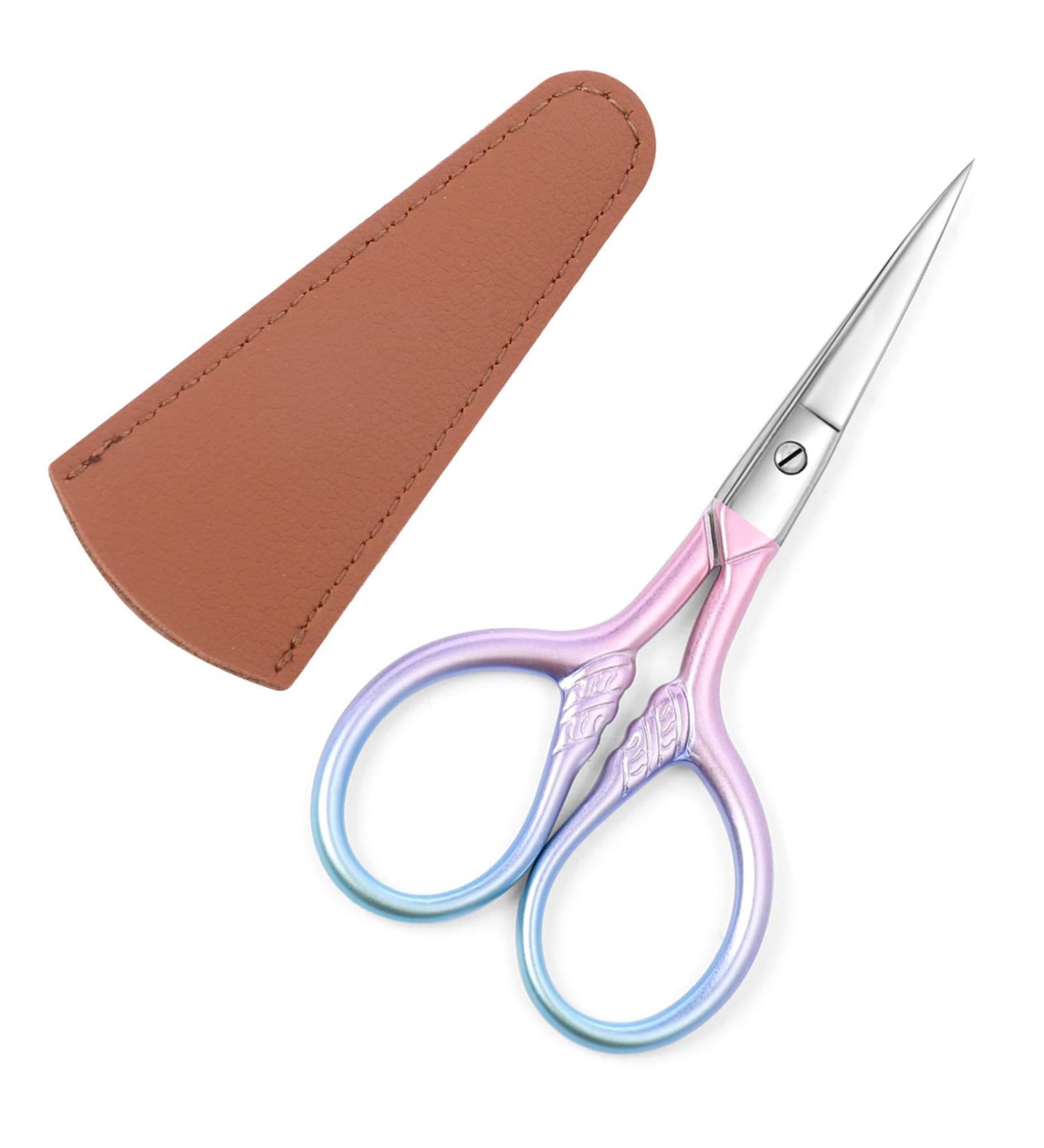 Professional Pink Beauty Tools | Stainless Steel Scissors for Facial Hair Ear Nose Eyebrow & Beard Trimming | Personal Care Essentials - Buy Online on GoSupps.com