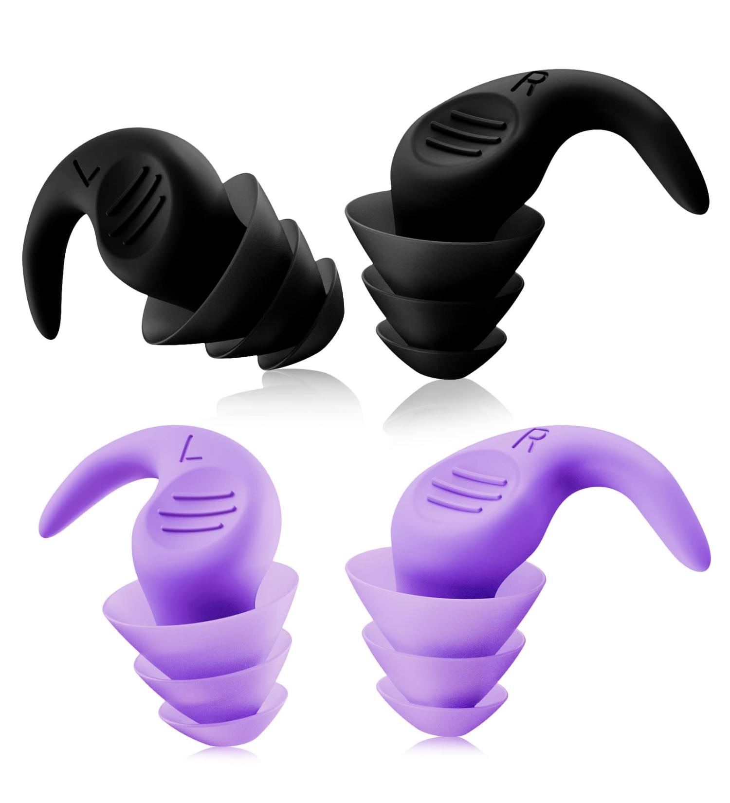 Dinjunhs Noise Cancelling Silicone Ear Plugs for Sleeping - 2 Pairs | Washable & Reusable Earplugs for Snoring, Study, Work, Swimming, and Travel - Buy Online on GoSupps.com