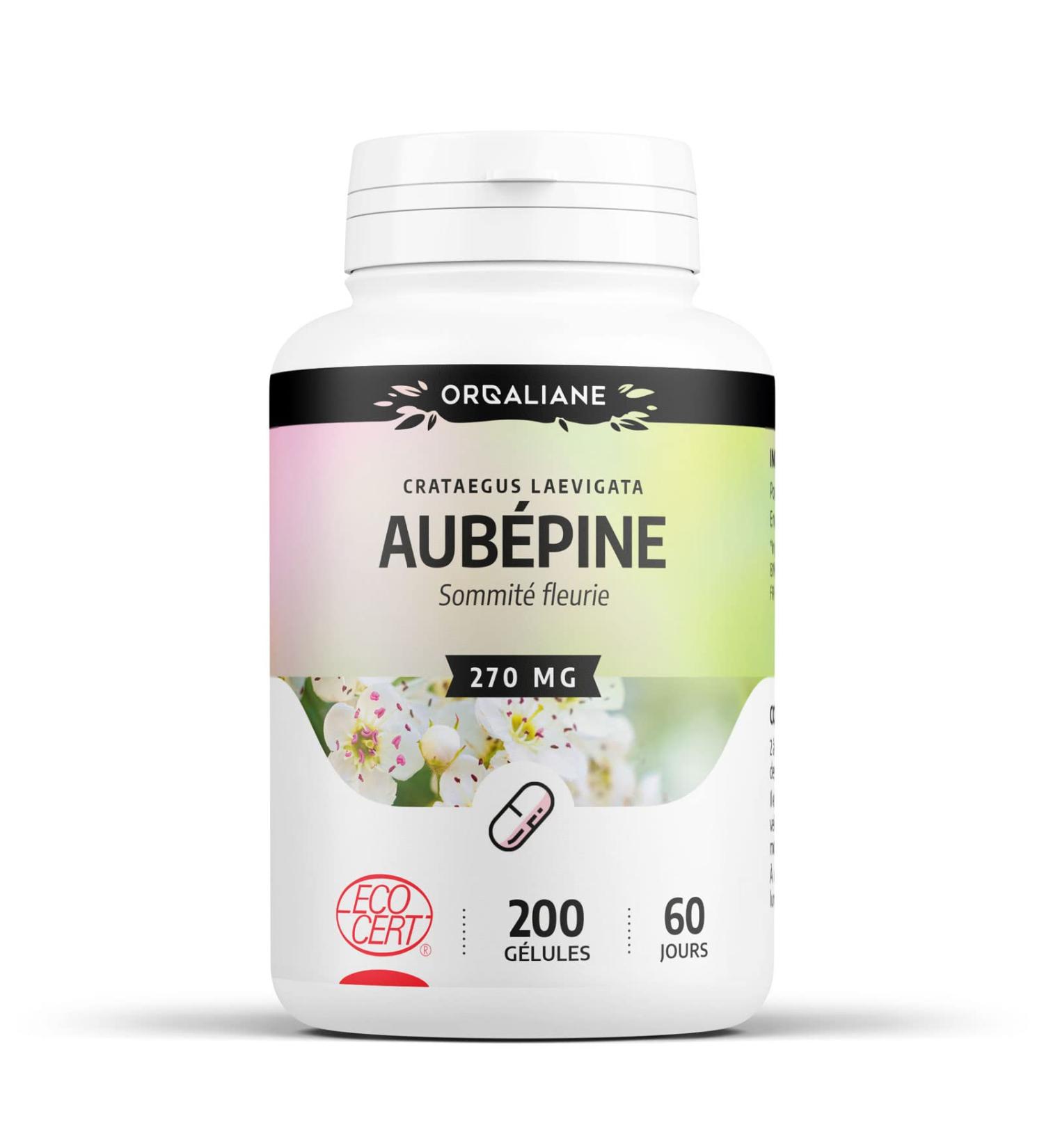 Hawthorn 270 mg - 200 capsules - Ecocert certified - Buy Online on GoSupps.com