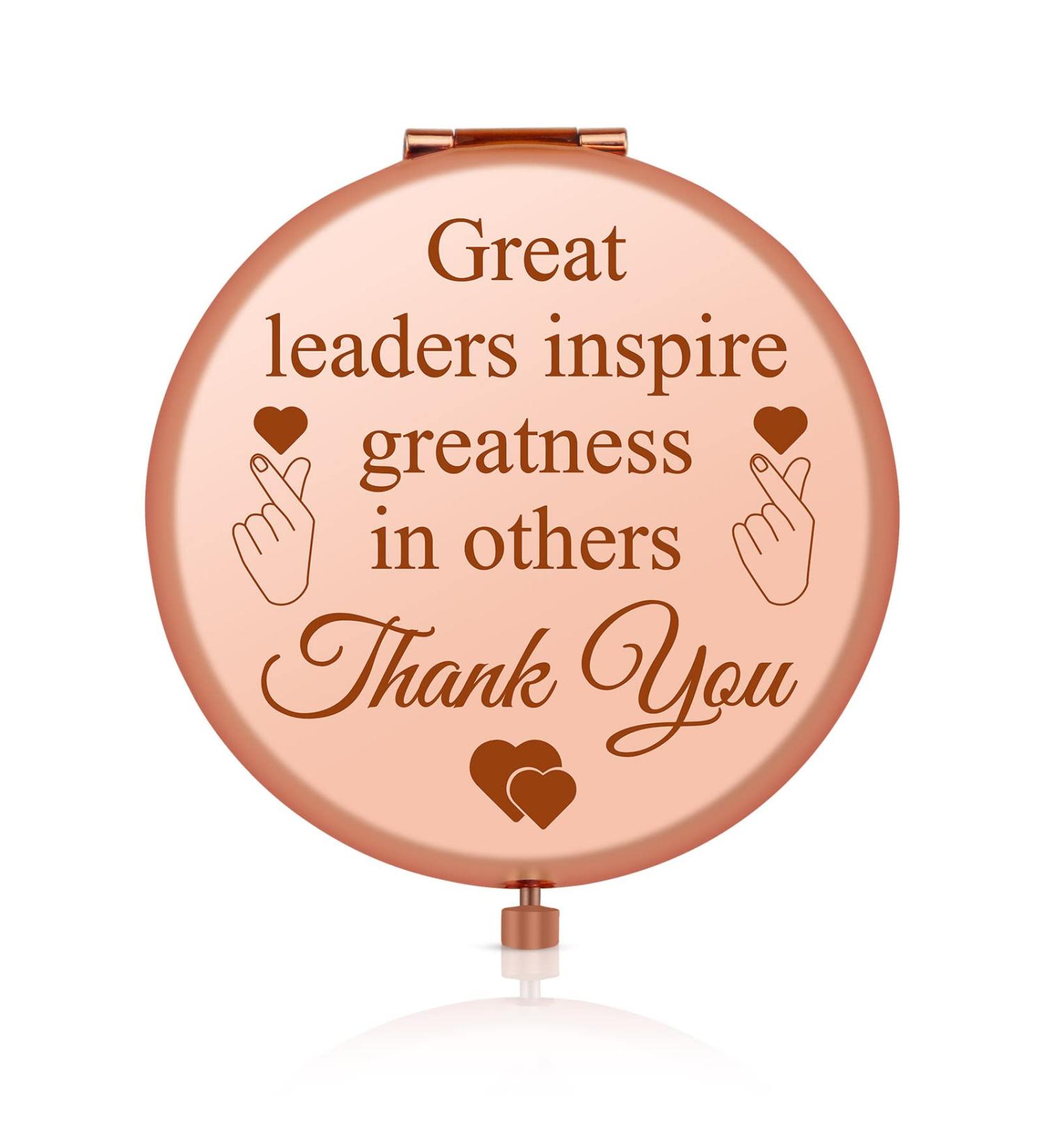 Jielahua Rose Gold Compact Mirror - Appreciation & Thank You Gifts for Boss, Mentor, Supervisor, Coworker, Manager - Perfect for Birthday, Going Away, Christmas, Retirement - Buy Online on GoSupps.com