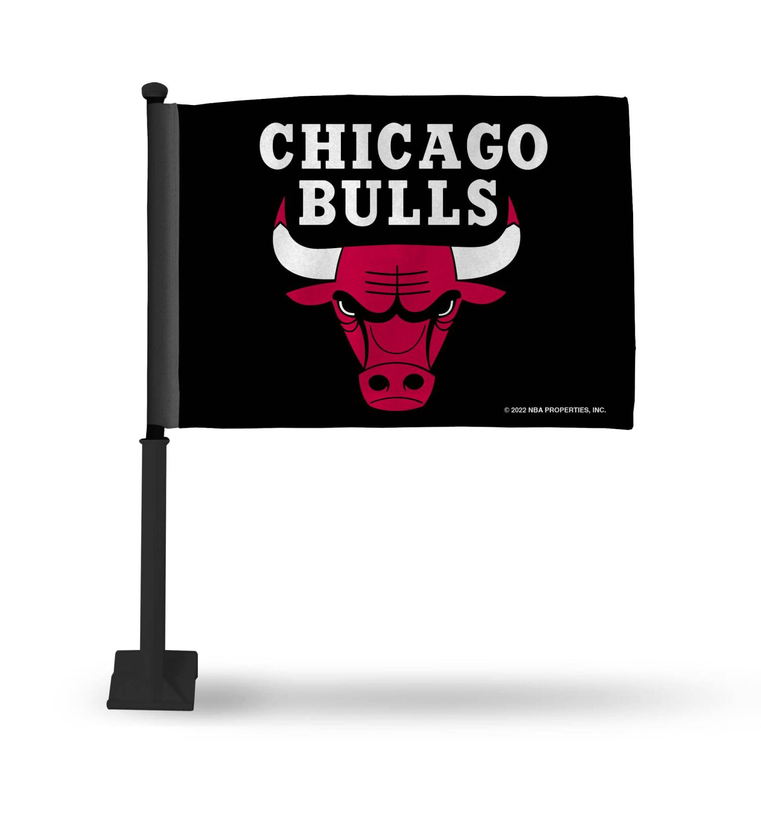 Rico NBA Logo Car Flag - Chicago Bulls Black Pole | International Shipping Available - Buy Online on GoSupps.com