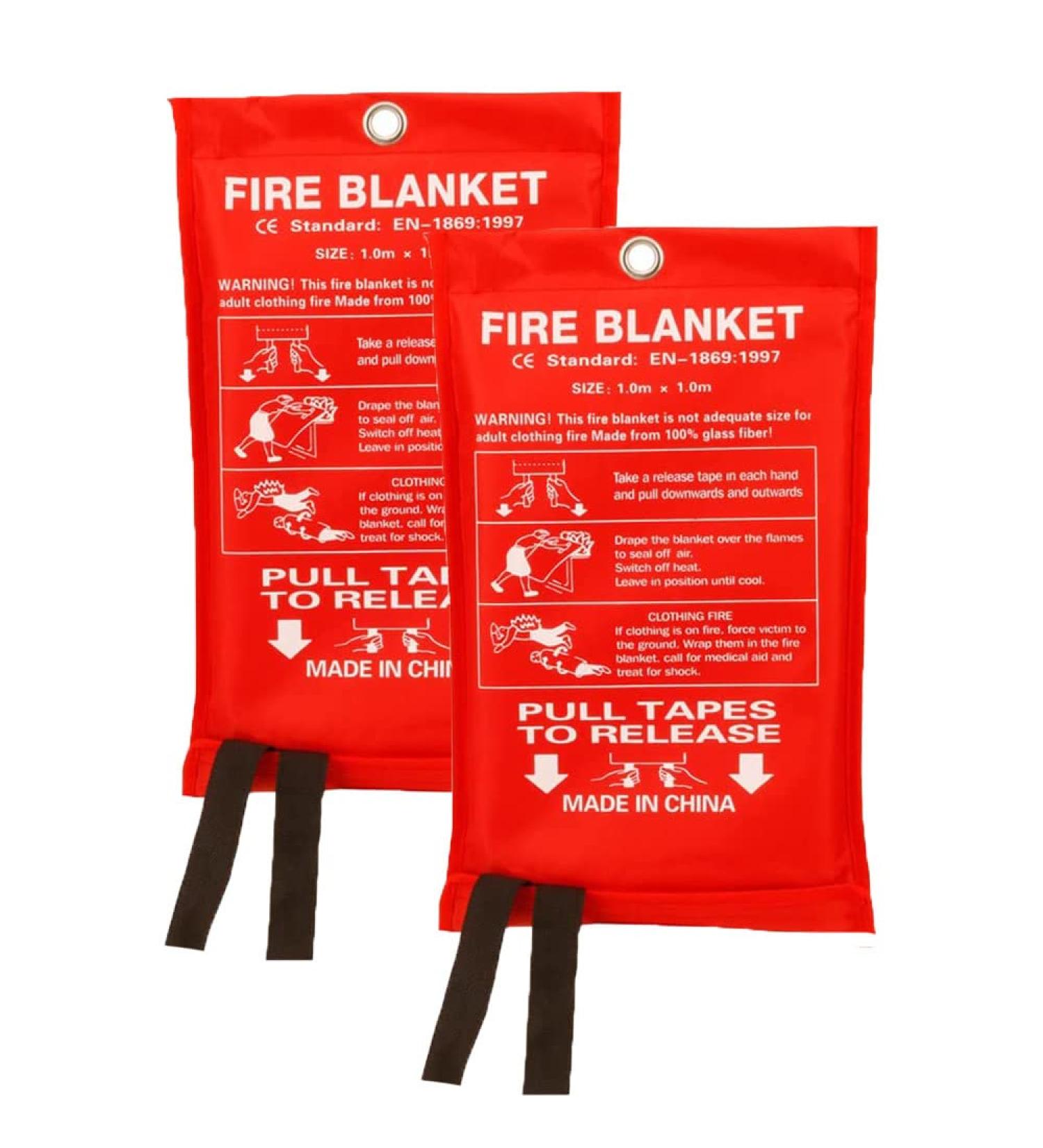 Jdox Fire Blankets 2 Pack - Fiberglass Emergency Fire Blanket for Home, Kitchen, Car & Office (39.3 inch) - Buy Online on GoSupps.com