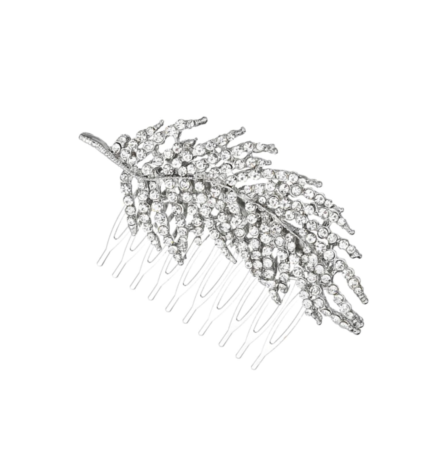 DOITOOL Hair Teasing Comb Crystal Headpiece Pearl Hair Clip Rhinestone Hair Comb Pearl Hair Pin Pearl Hair Accessories Bridal Hair Comb Bridal Comb Classic Style Branch Bride - Buy Online on GoSupps.com