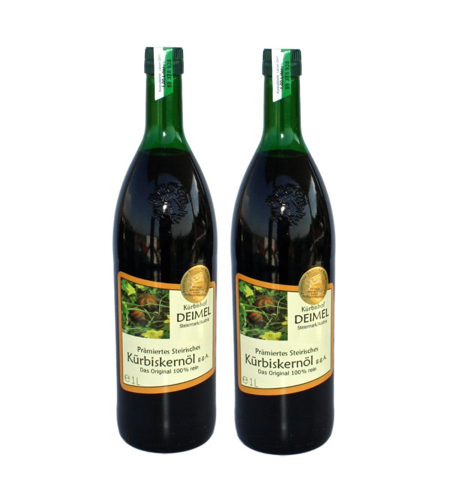 Buy 2 x 1000ml Original Styrian Pumpkin Seed Oil G.G.A. - Premium Quality International Shipping - Limited Time Offer! - Buy Online on GoSupps.com