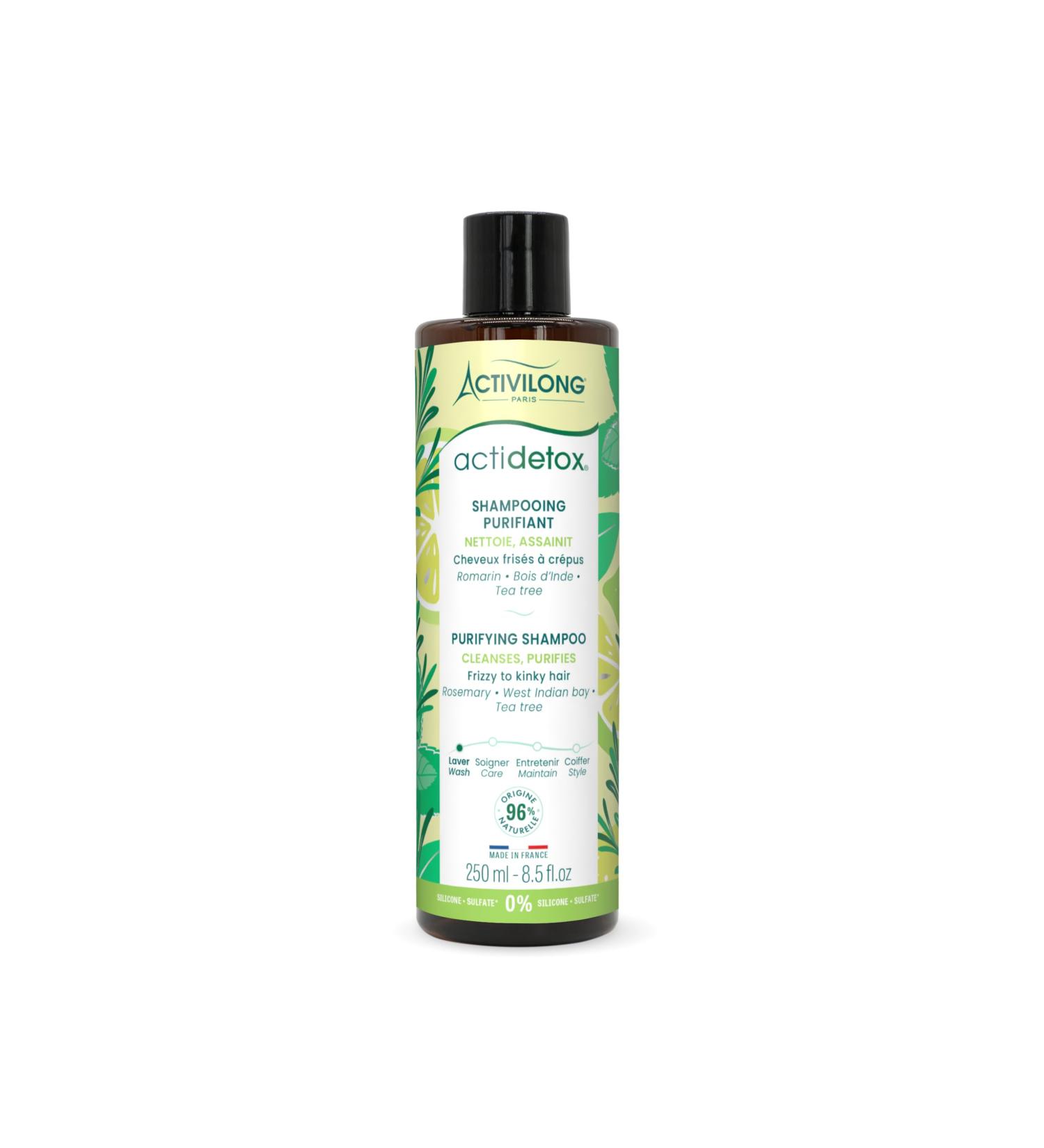 ACTIVILONG - Shampooing Purifiant Actidetox - Nettoie et Assainit - 96% D'ingr dients Naturels - Made In France - 250 ml - Buy Online on GoSupps.com