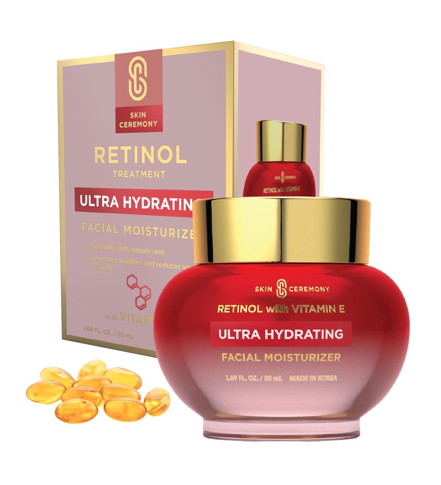 Retinol & Vitamin E Ultra-Hydrating Facial Moisturizer - Anti-Aging Smooths Wrinkles Made in Korea - 1.69 FL.OZ - Buy Online on GoSupps.com