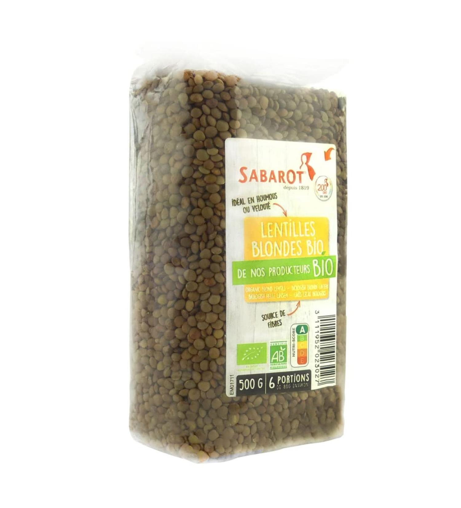 Sabarot Sabarot - Organic blond lentils - 500g bag