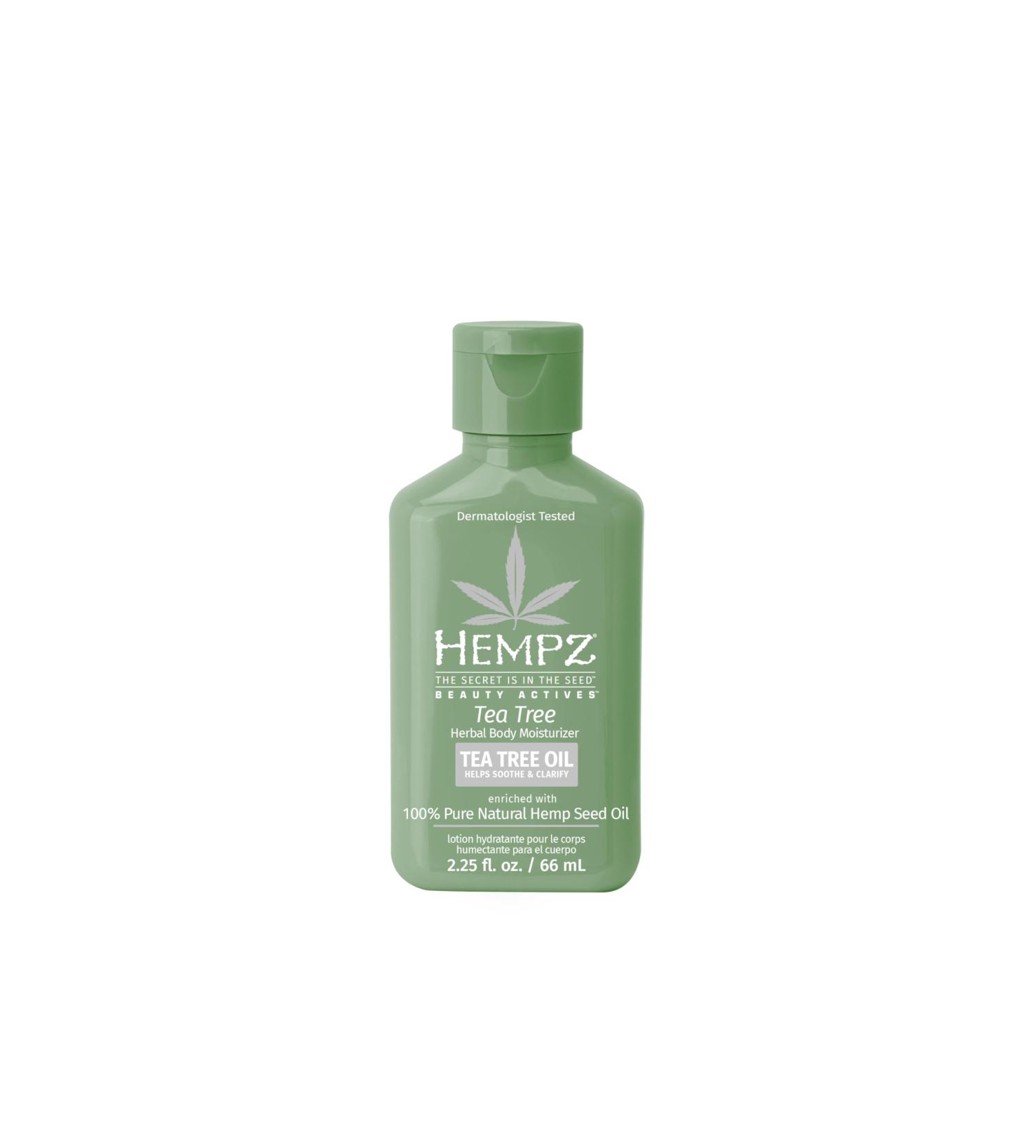 Shop HEMPZ Mini Tea Tree Herbal Body Moisturizer 2.25 oz - Nourishing Hydration for All Skin Types | Fast International Shipping - Buy Online on GoSupps.com