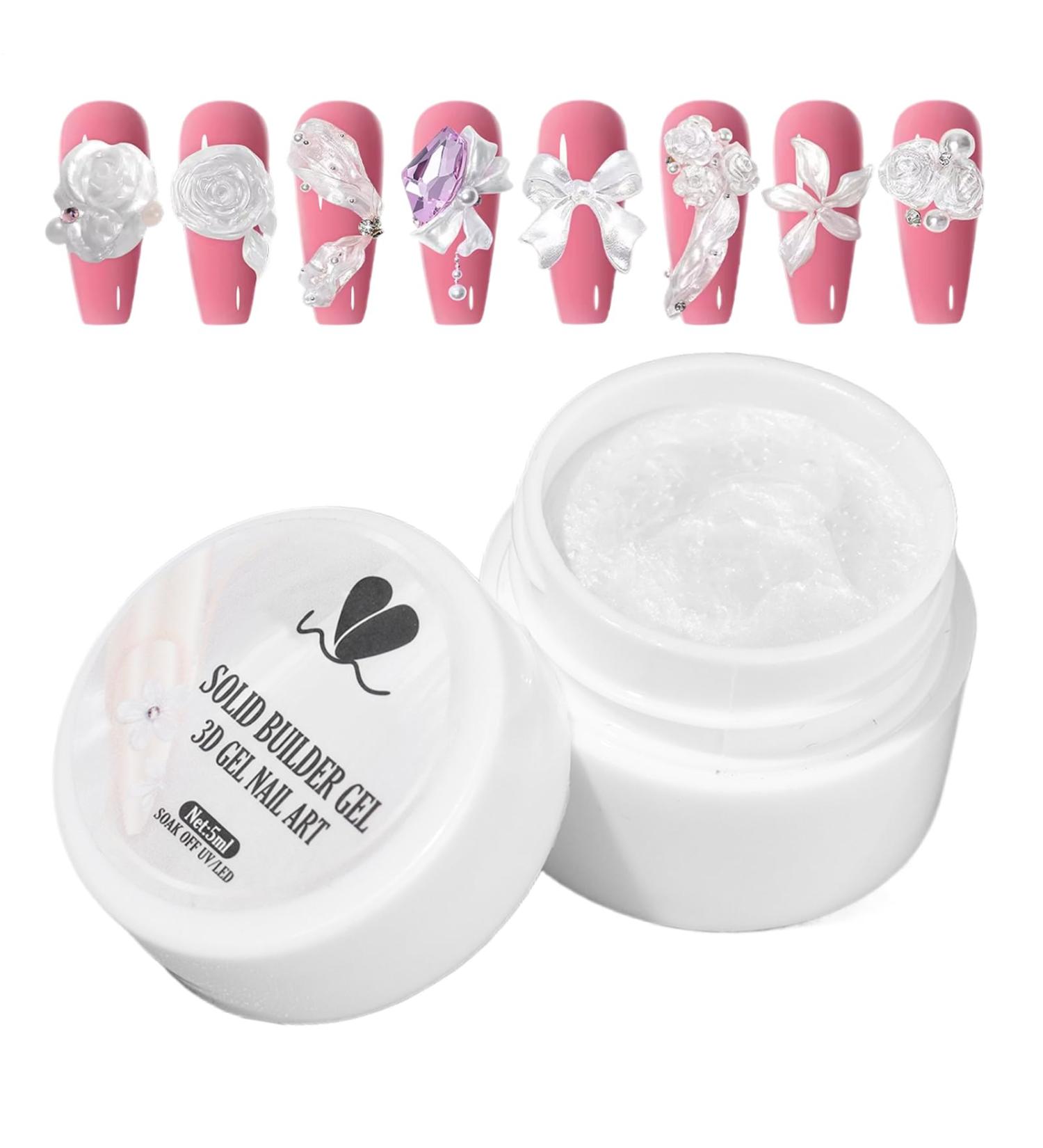 3D Modelling Gel for Nails - Solid Nail Gel for Sculpture 5ml Builder Non Sticky for Extension Modeling Sculpture Beginner Professional Women Girls - Buy Online on GoSupps.com