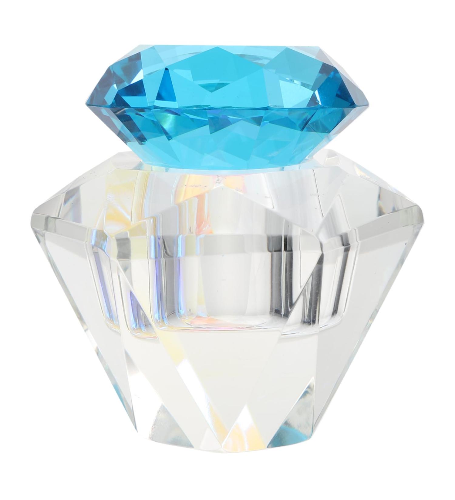 FRCOLOR 1Pc nail art crystal cup dappen dish with lid diamond dappen dish monomer cups for acrylic nails crystal nail cup Crystal Dappen Dish cups glass manicure White crystal small plate 5.5x5.5cm Blue - Buy Online on GoSupps.com