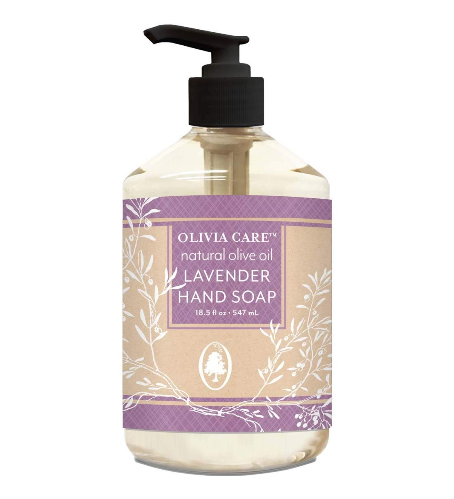 Olivia Care All Natural Liquid Hand Soap - Cleansing and Germ-Fighting Moisturizing Hand Wash - Lavender Scented - 18.5 OZ - Buy Online on GoSupps.com