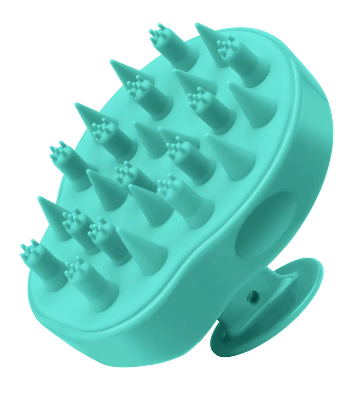Fretech Scalp Massage Brush - 2 Silicone Bristle Types for Sensitive Scalps Hair Growth & Gentle Cleansing - Green - Buy Online on GoSupps.com