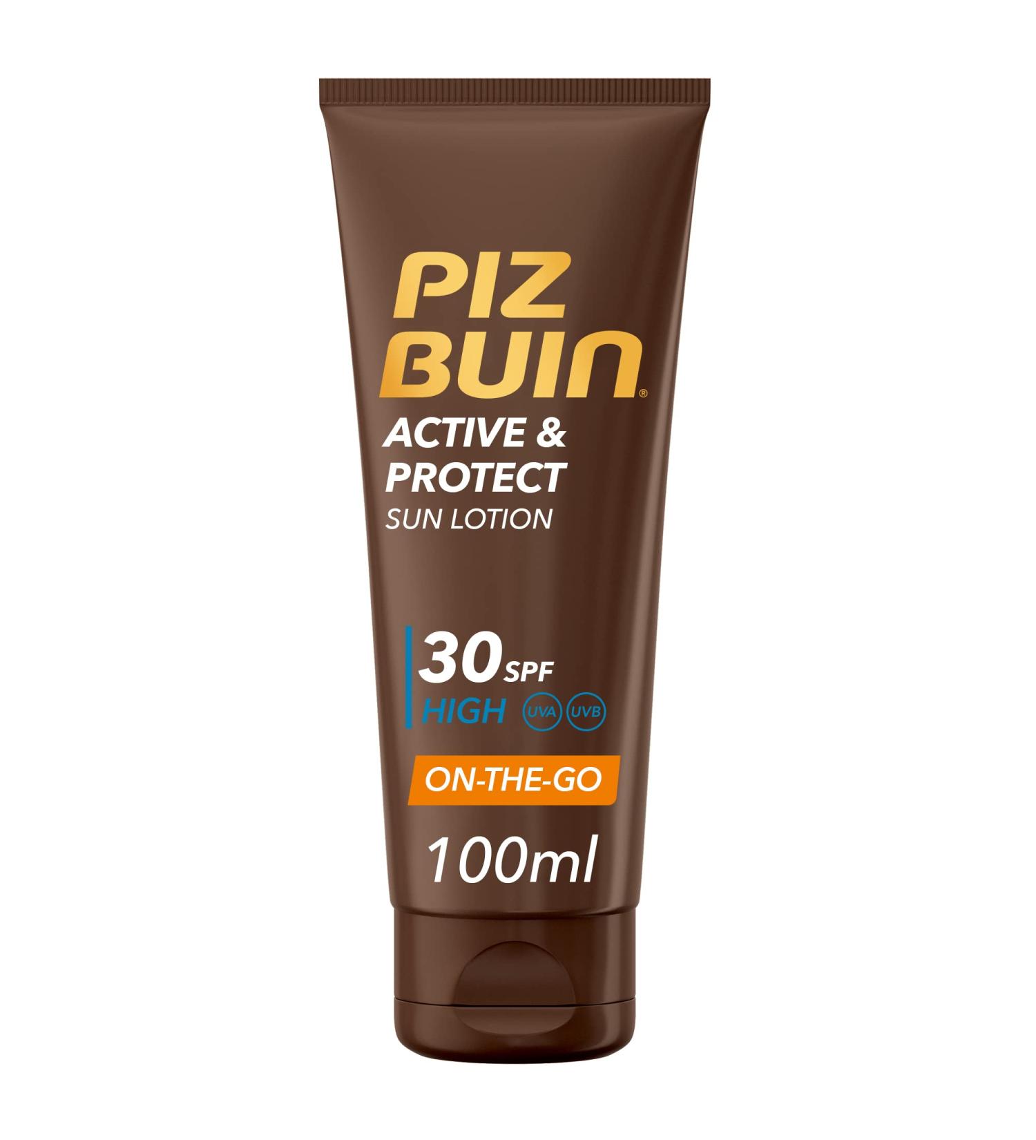 Buy PIZ BUIN Active & Protect Sun Lotion SPF30 - 100ml | Multicolor Body Protection | International Shipping Available - Buy Online on GoSupps.com