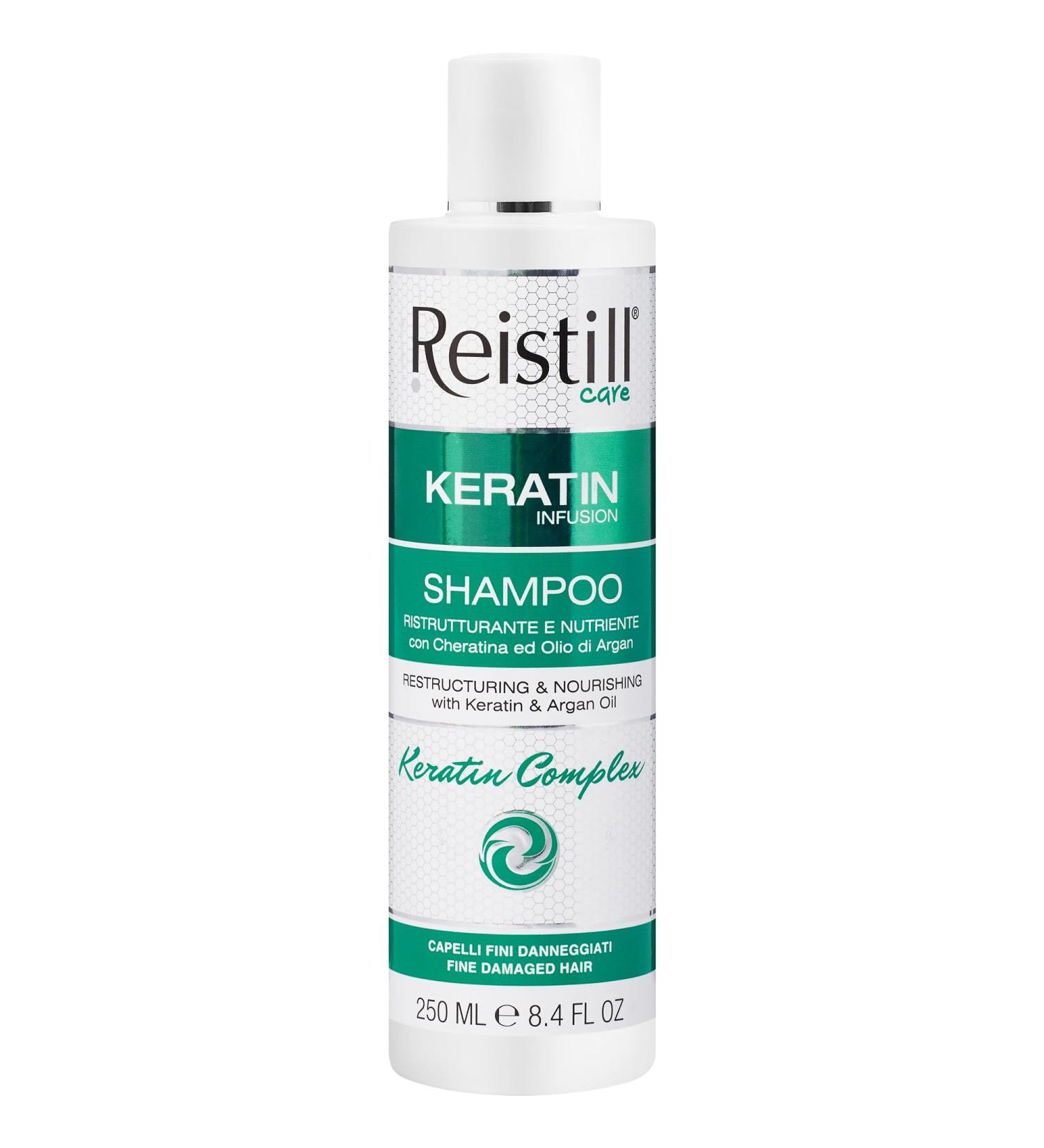 Reisstill Reistil Keratin Infusion Restructuring shampoo for fine hair gentle shampoo for smoother healthy and shiny hair shampoo with keratin and argan oil 250 ml - Buy Online on GoSupps.com
