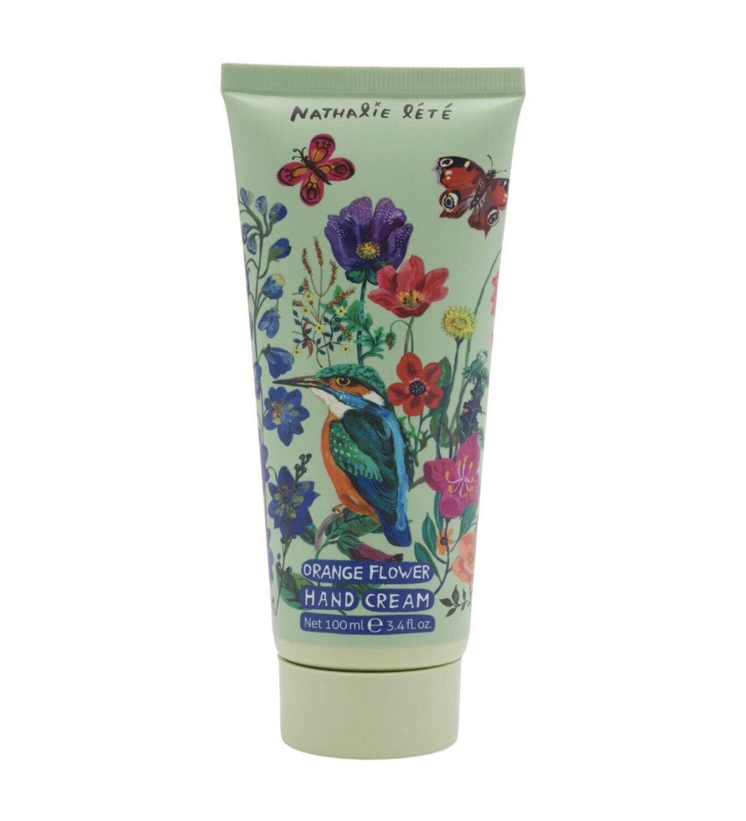 Heathcote & Ivory Nathalie Lete Forest Folk Orange Flower Hand Cream Bird 3.3oz