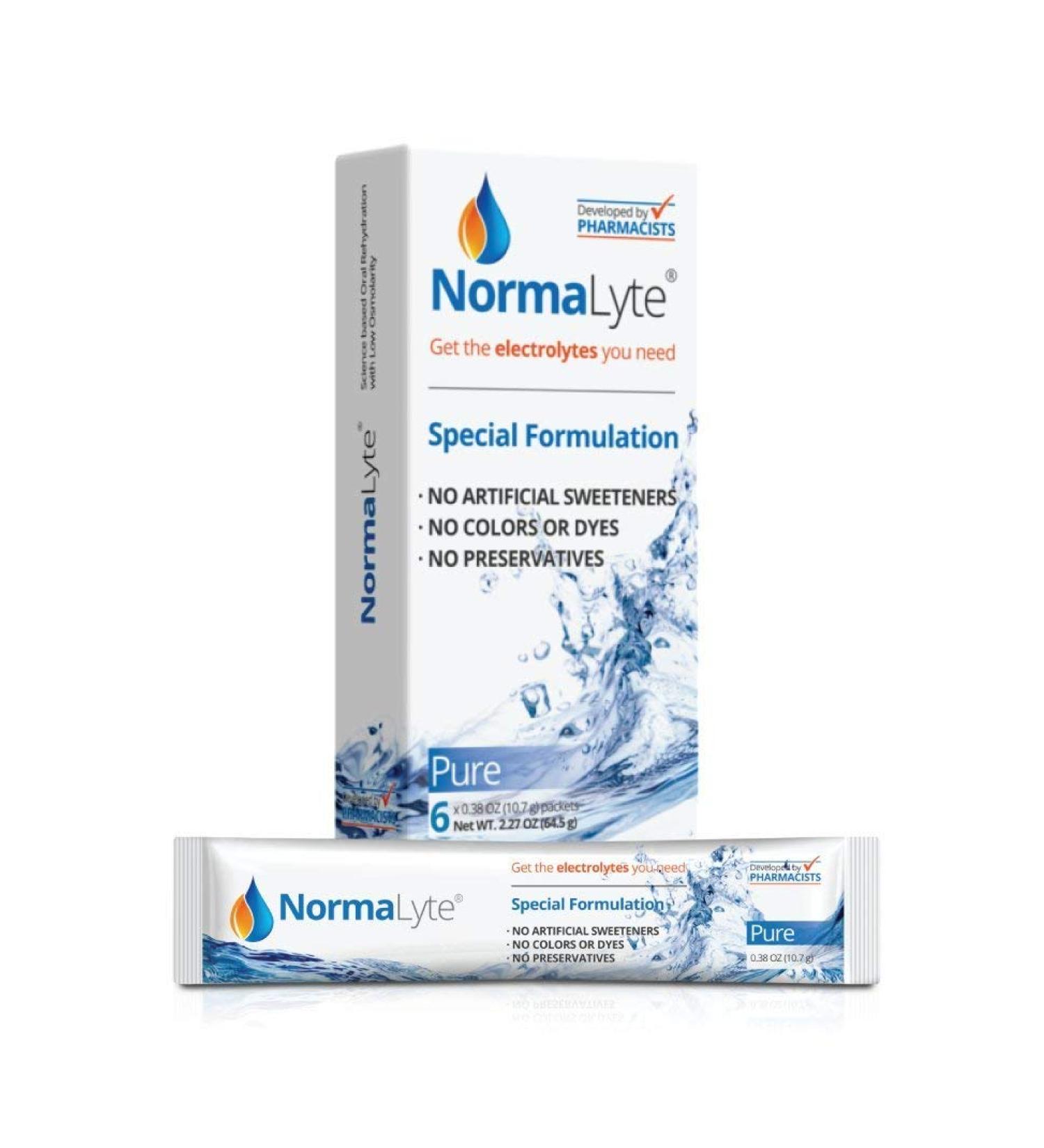 NormaLyte Oral Rehydration Salts - Pack of 6 | Vegan Electrolyte Powder for Hydration Energy & Dehydration Relief | Pure No Preservatives Potassium Supplement - Buy Online on GoSupps.com