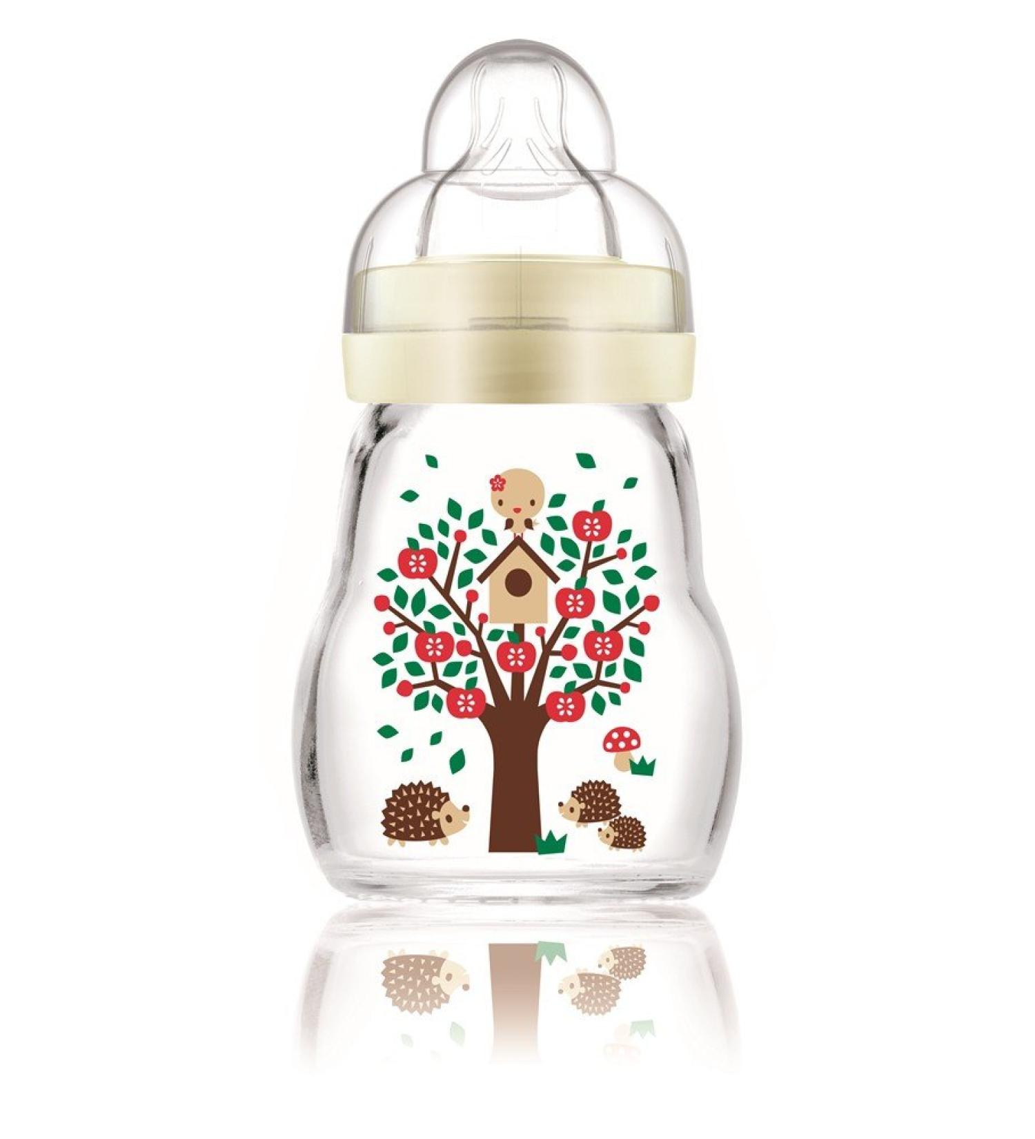Mam Feel Good Glass Bottle 170 ml | Eco-Friendly Baby Bottle for Healthy Feeding - Buy Online on GoSupps.com
