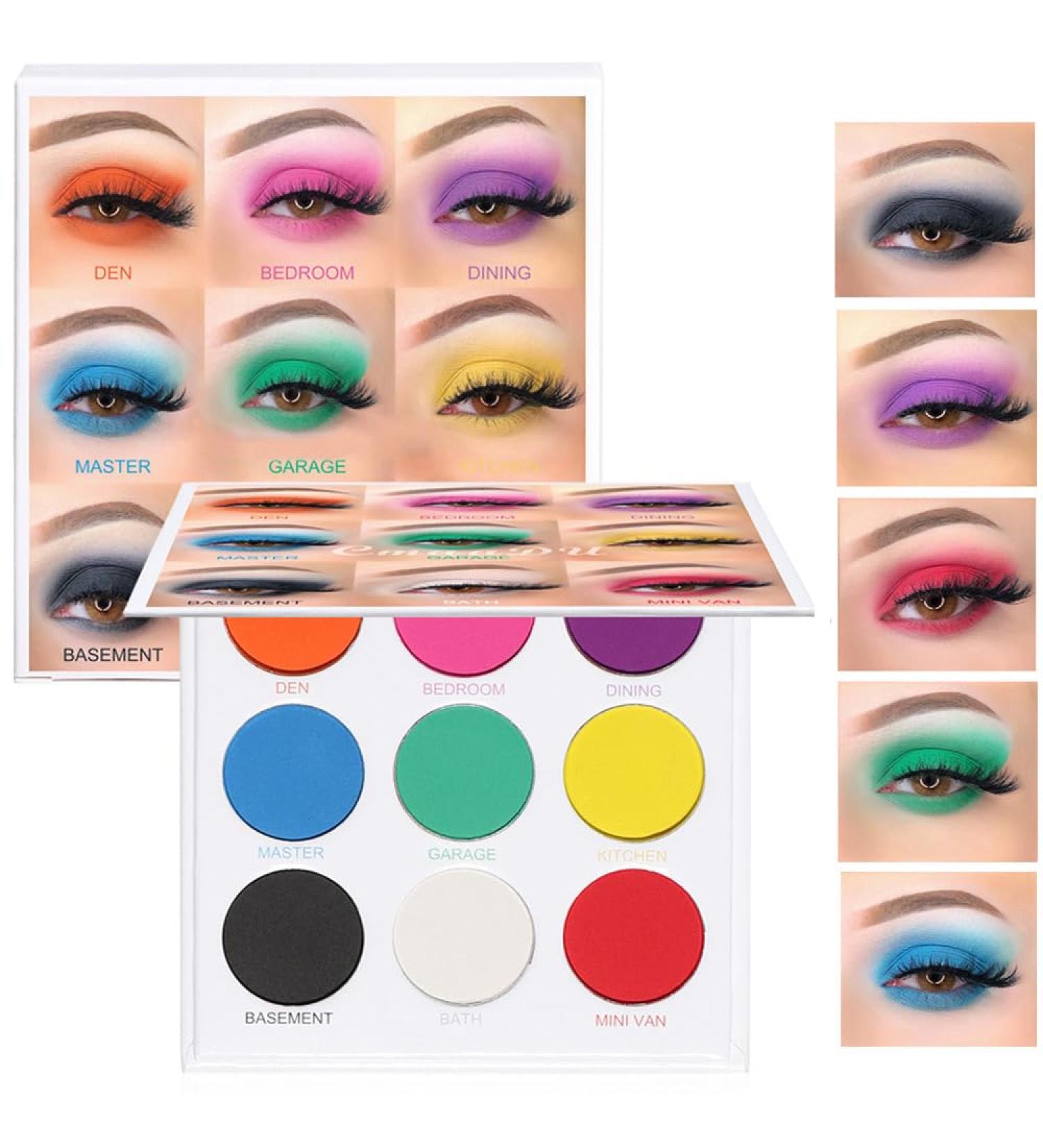 Rainbow Eyeshadow Palette - High Pigmented Colorful Eyeshadow Palette Black Red Blue Matte Eyeshadow Palette Professional Eyeshadow Cruelty-free Makeup Palette - Buy Online on GoSupps.com