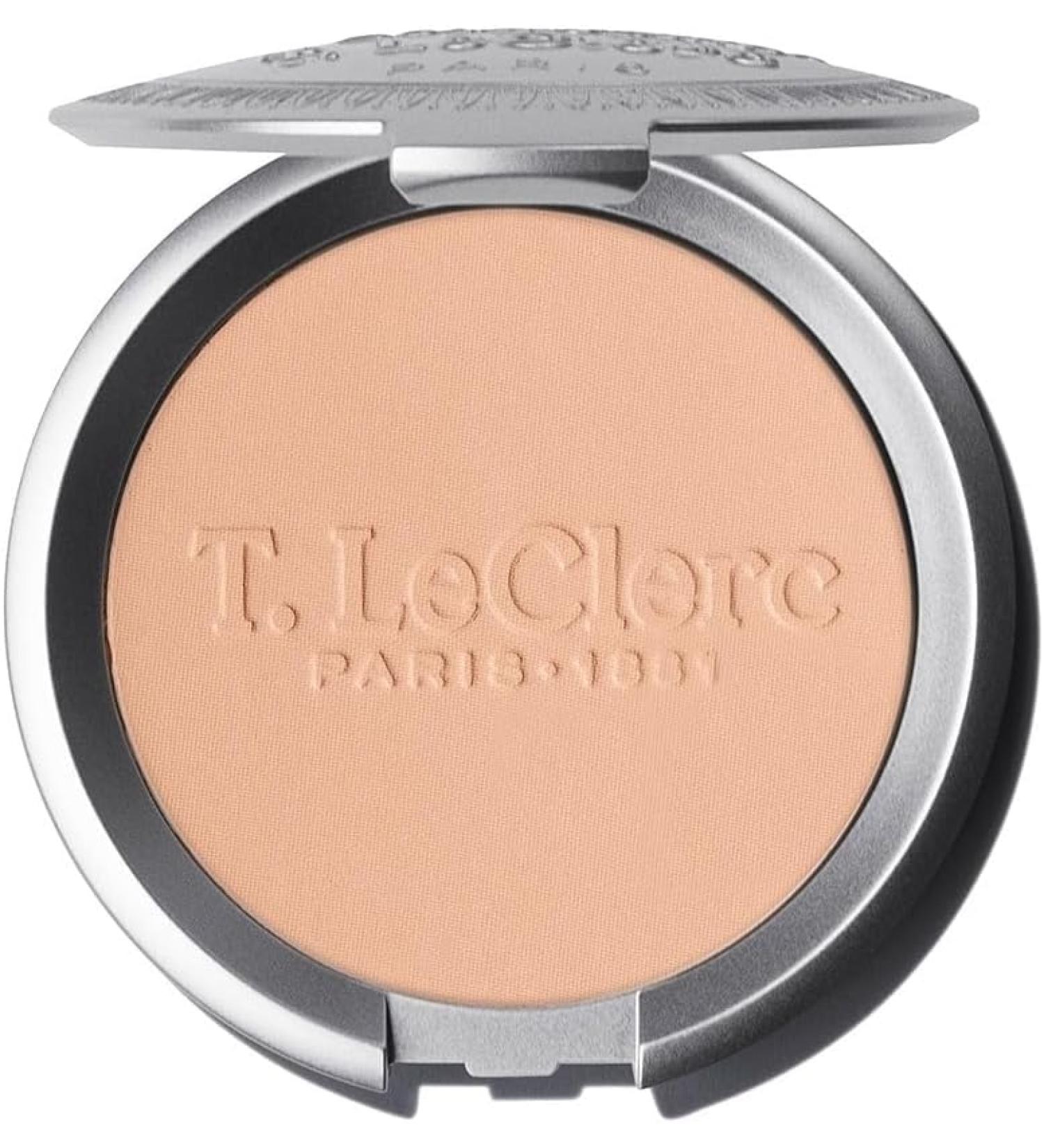 T. LeClerc T. LeClerc Compact Rice Powder 10 AMBER - Mattifying Face Powder and Long-Lasting Setting Spray - 0% Talc - Reduces Blemishes - Vegan - Made in France - 9g