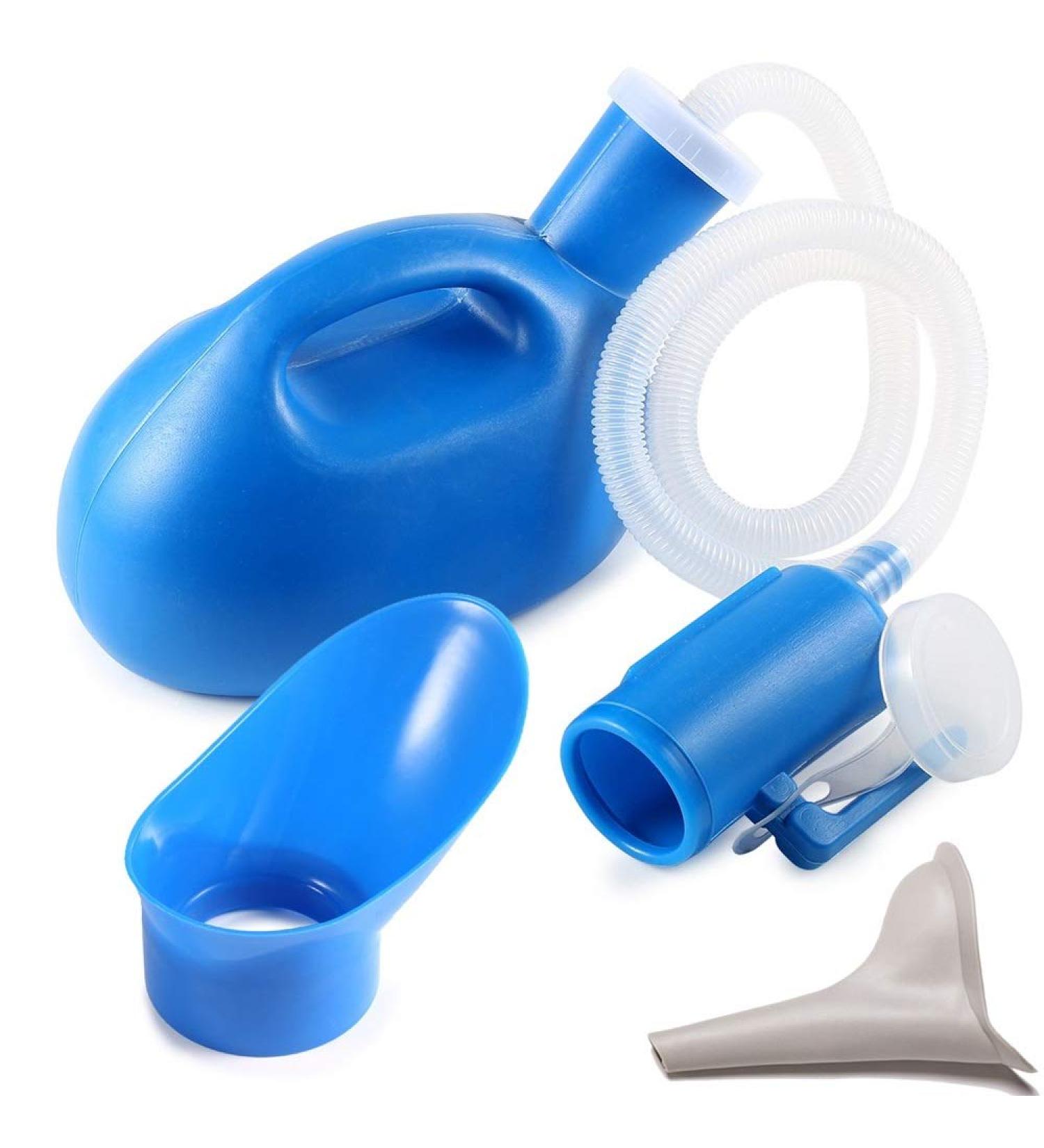 Urinal Funnel Men's Potty Portable Pee Bottle 2000 ML for Hospital Camping Car Travel (Blue)&Urinal Funnel - Buy Online on GoSupps.com