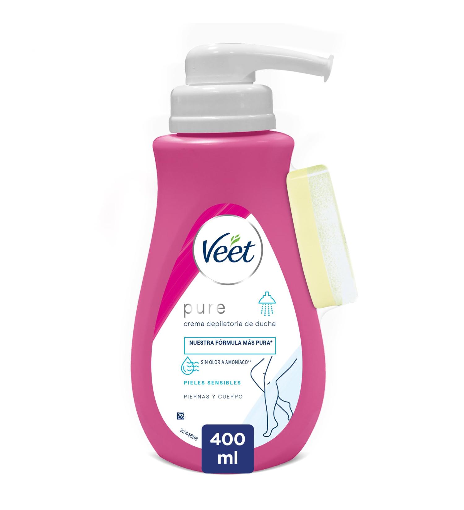 Veet Crema Depilatoria de Ducha - con Dosificador Piel sensible-400ml - Buy Online on GoSupps.com