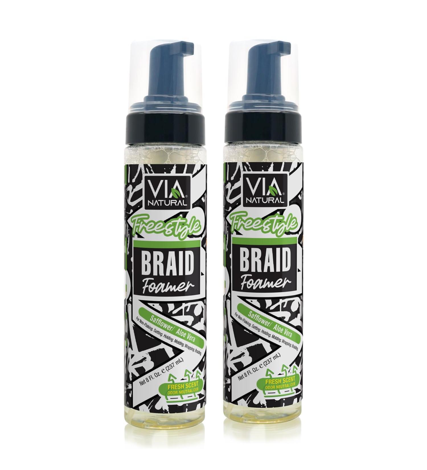 VIA Freestyle Braid Foamer - pack of 2 Foamer Styling Mousse (2-Pack)