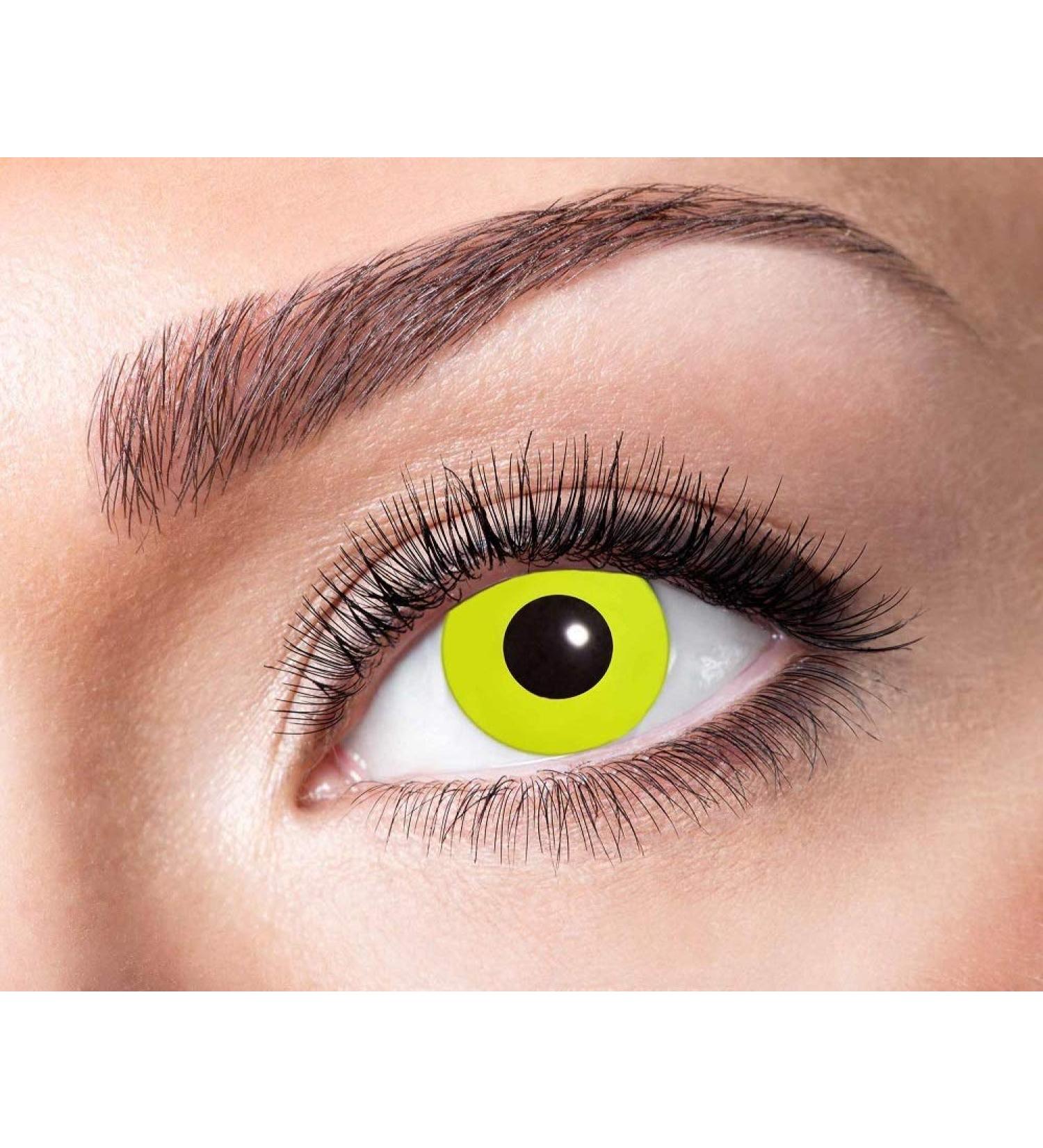 Zoelibat Eyecatcher Yellow Motif Lenses - 3-Month Colored Contact Lenses for Halloween & Cosplay - Buy Online on GoSupps.com