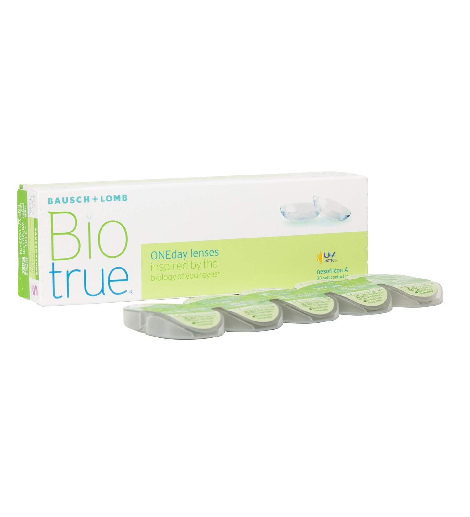 Bausch and Lomb Biotrue ONEday Daily Soft Contact Lenses - 30 Pieces BC 8.6 mm DIA 14.2 -12 Diopters | Buy Internationally - Buy Online on GoSupps.com