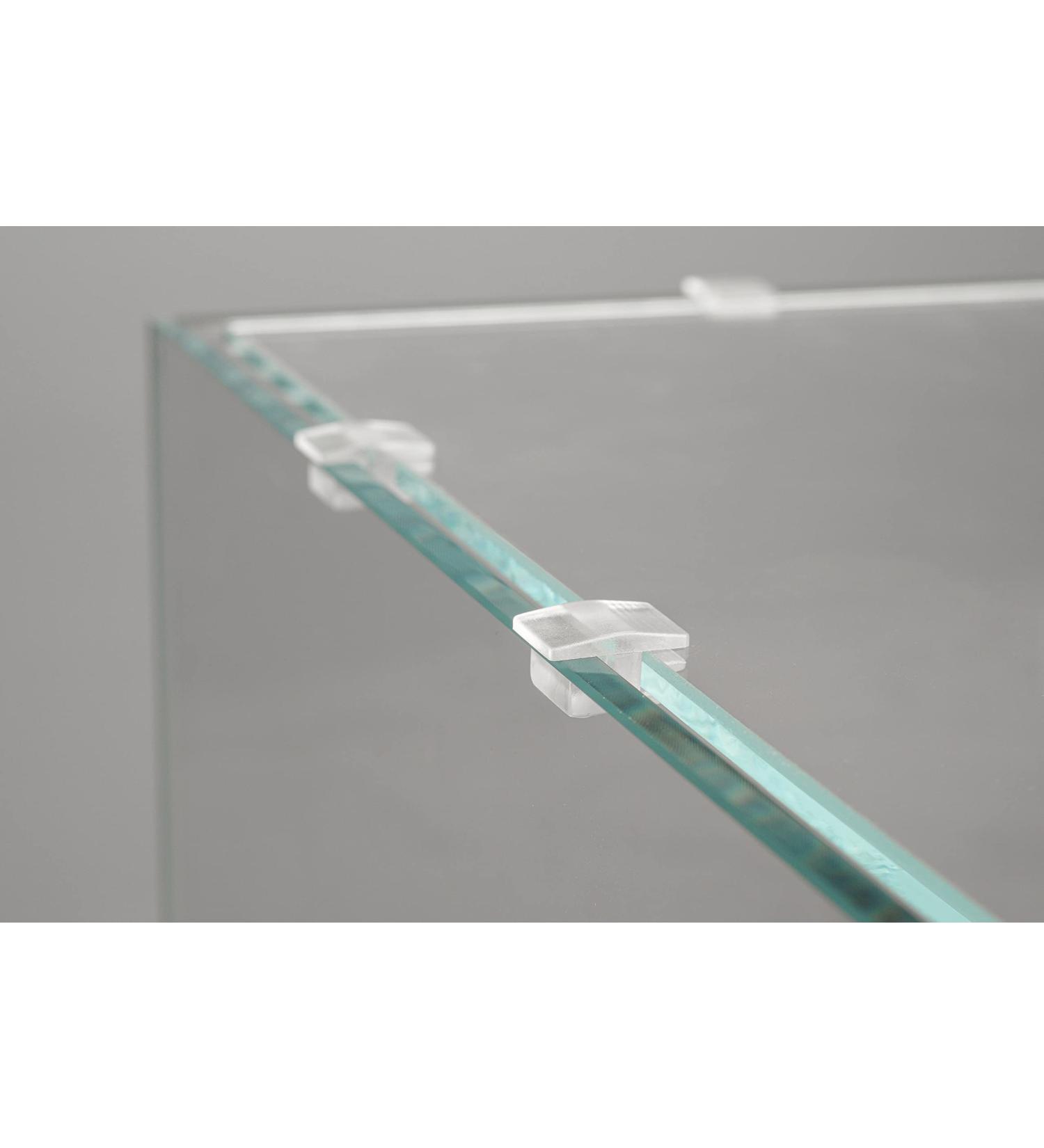 LANDEN Low-Profile Clear Acrylic Aquarium Glass Cover Clips Holder for 4mm Glass Lid - 12pcs/Pack Minimalist Compatible with Rimless Tanks of All Thicknesses Cover Clips 12pcs/pack - Buy Online on GoSupps.com