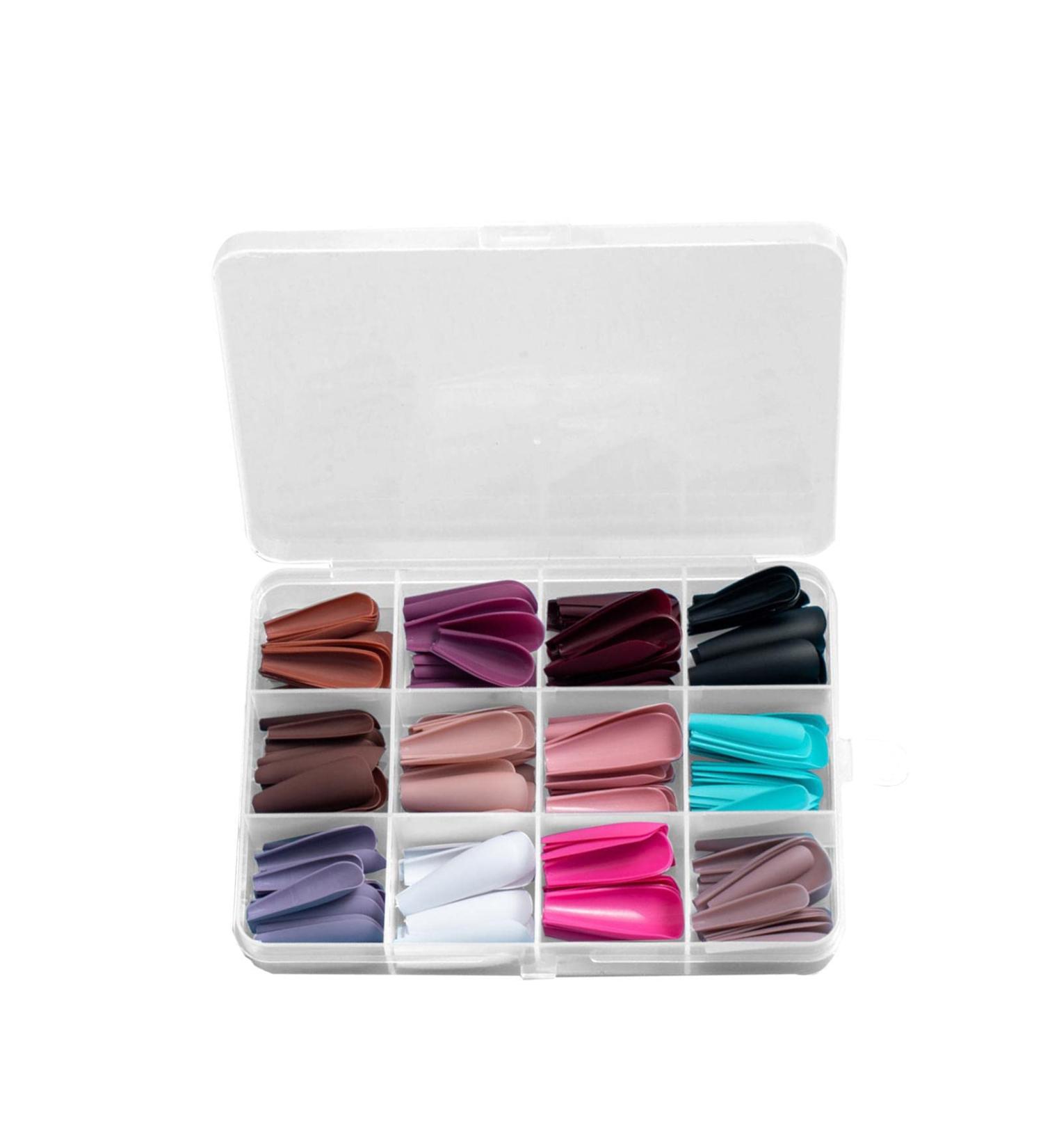 Stick on Nails | Matte and Glossy False Nail Tips - Full Long Ballerina Fake Nails Matte and Glossy False Nail for Women Girls Proidl Frosted Long Ballet - Buy Online on GoSupps.com