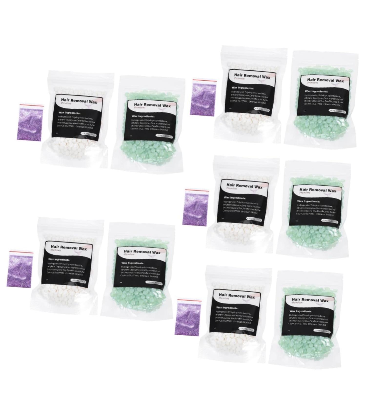 Fomiyes 5 Sets Wax Bean for Hair Removal - Streak-Free Hard Wax Beans & Cream for Home Use - Buy Online on GoSupps.com