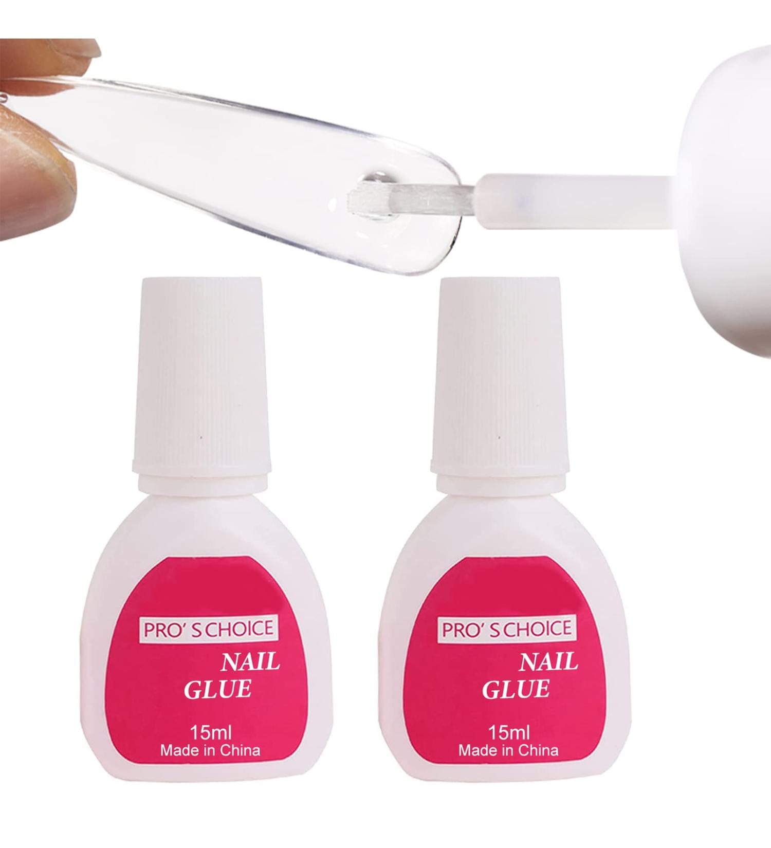 Nail Glue Nail Glue Extra Strong with Brush 30ml Nail Glue for Acrylic Nails Fast Dry Adhesive Bond Glue Brush On Nails Glue for Stick on Nails Long-Lasting Nail Glue for Fake Nails Gel 15ml x2 - Buy Online on GoSupps.com