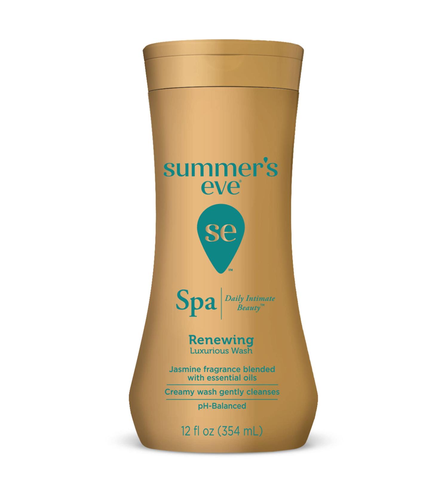 Summer's Eve Spa Daily Intimate Wash - Jasmine Scented pH-Balanced Feminine Body Wash | 12oz - Renewing Cleansing for All Skin Types - Buy Online on GoSupps.com