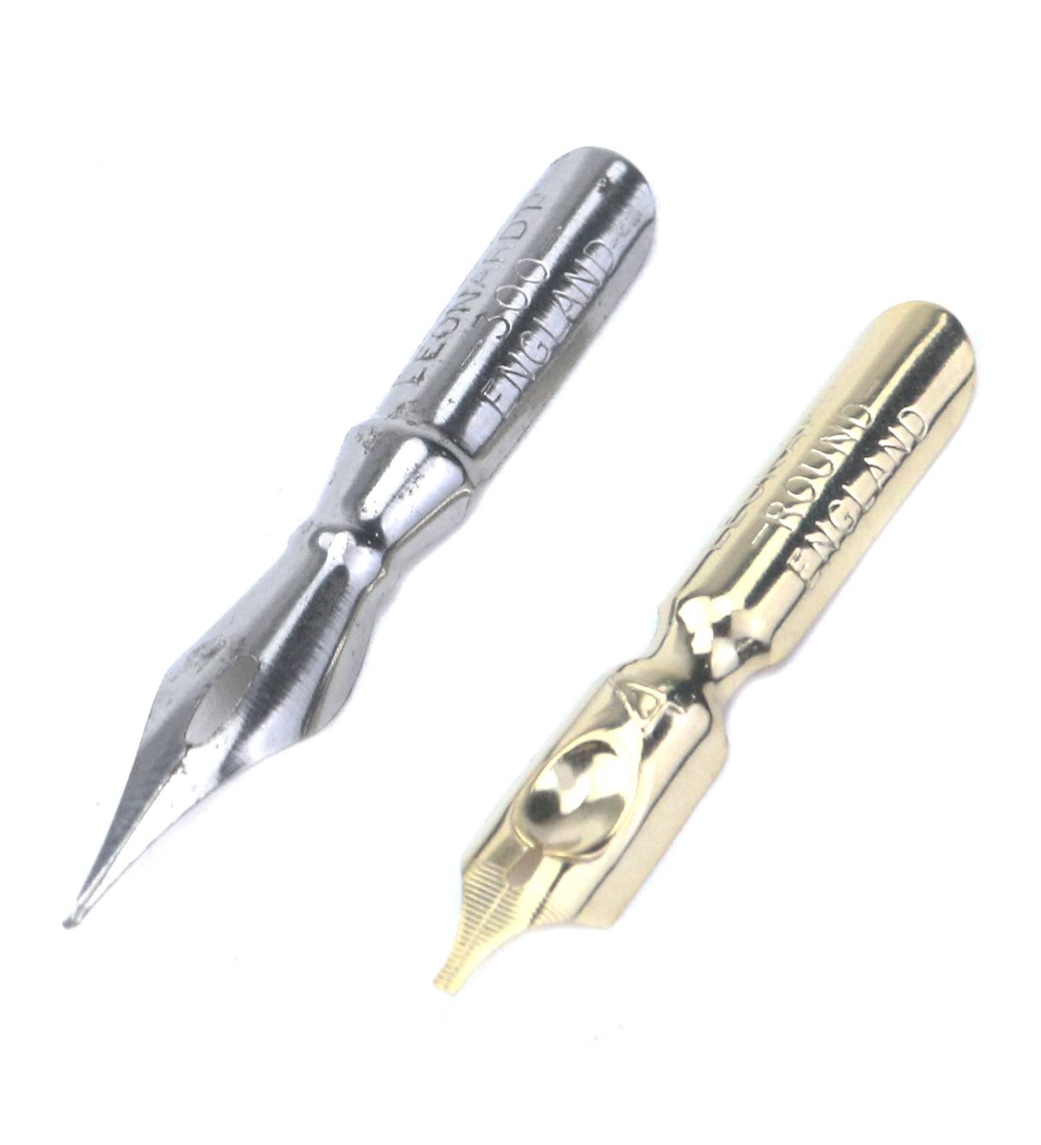 Mewutal 2Pcs/Set Comic Pen Nib Set - Calligraphy Manga Writing Replacements - Gold+Silver - Buy Online on GoSupps.com