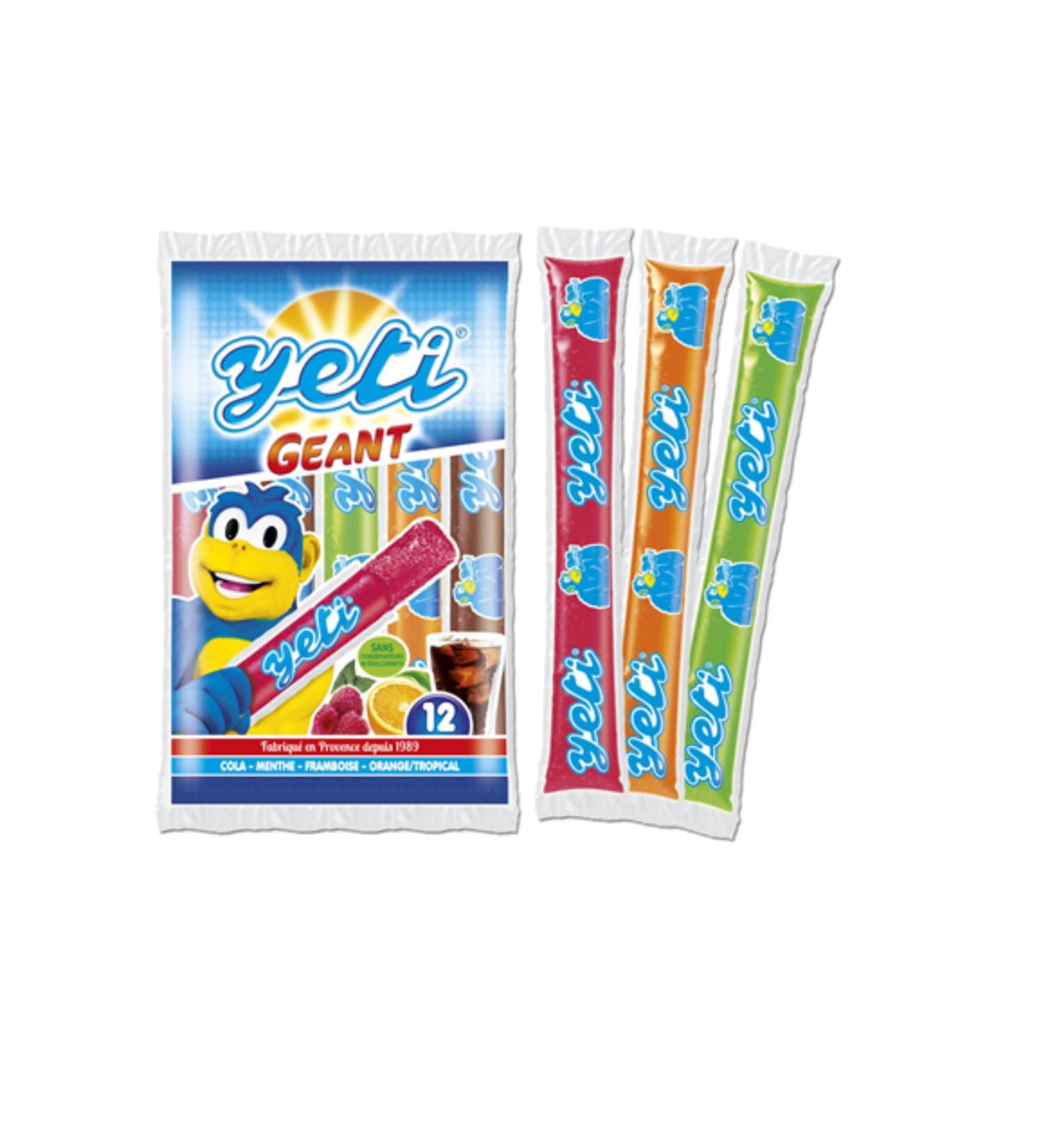 YETI Giant Fruit & Water Lollipop - 12 x 100g - 10 sachets