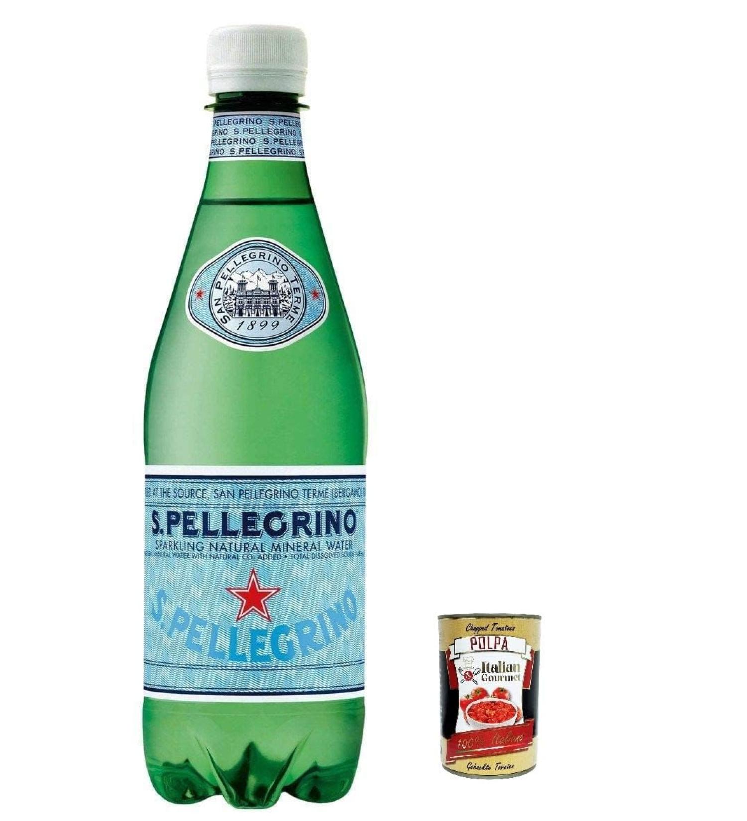 San Pellegrino Lot de 48 bouteilles d'eau min rale 50 cl + Italian Gourmet Polpa 400 g - Buy Online on GoSupps.com