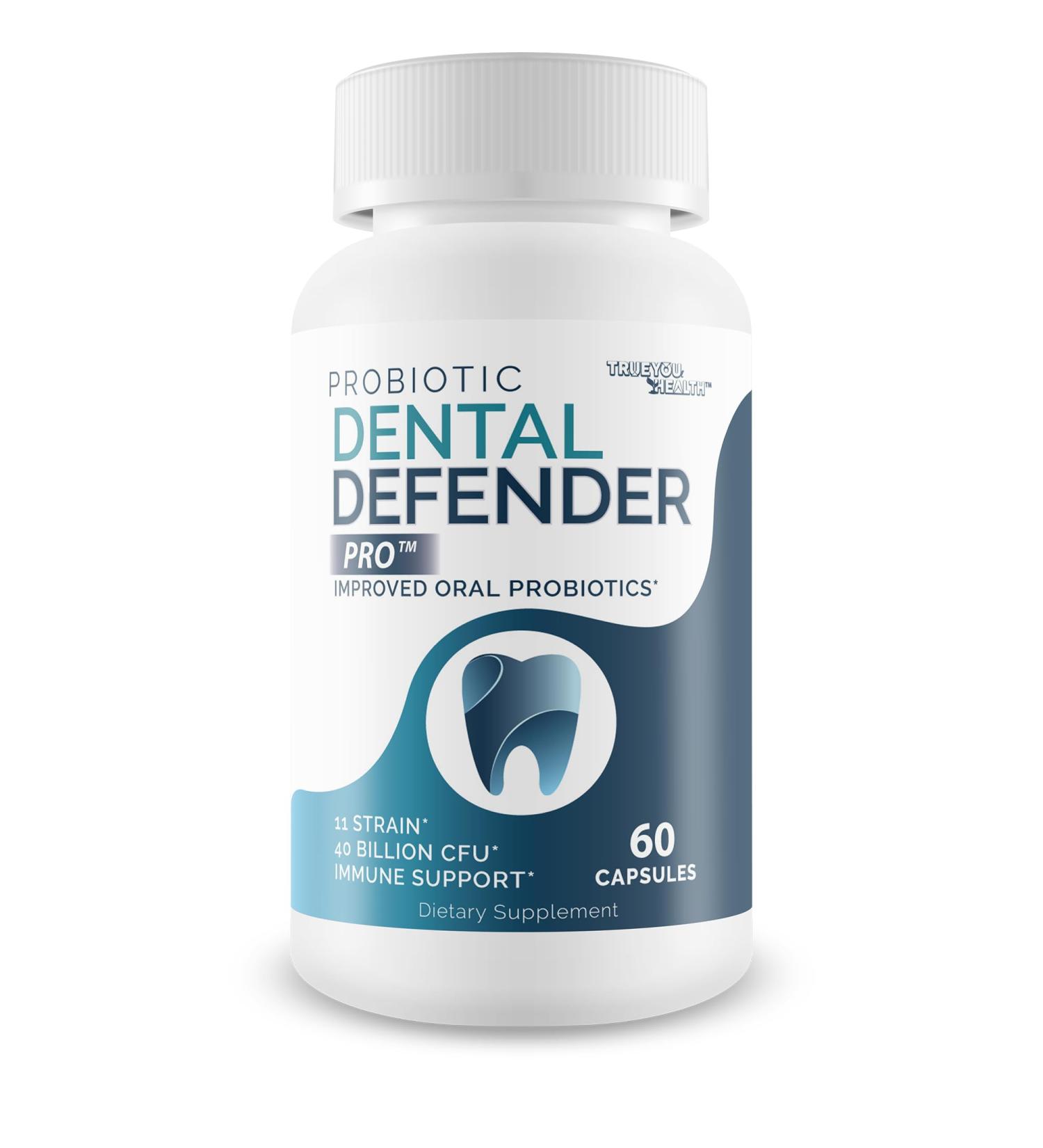 Probiotic Dental Defender Pro - Our Best Oral Probiotics for Teeth and Gums - Healthy Teeth Vitamins Supplements - Oral Health Probiotics - Probiotic Dental Supplements for Teeth Enamel Supplement - Buy Online on GoSupps.com