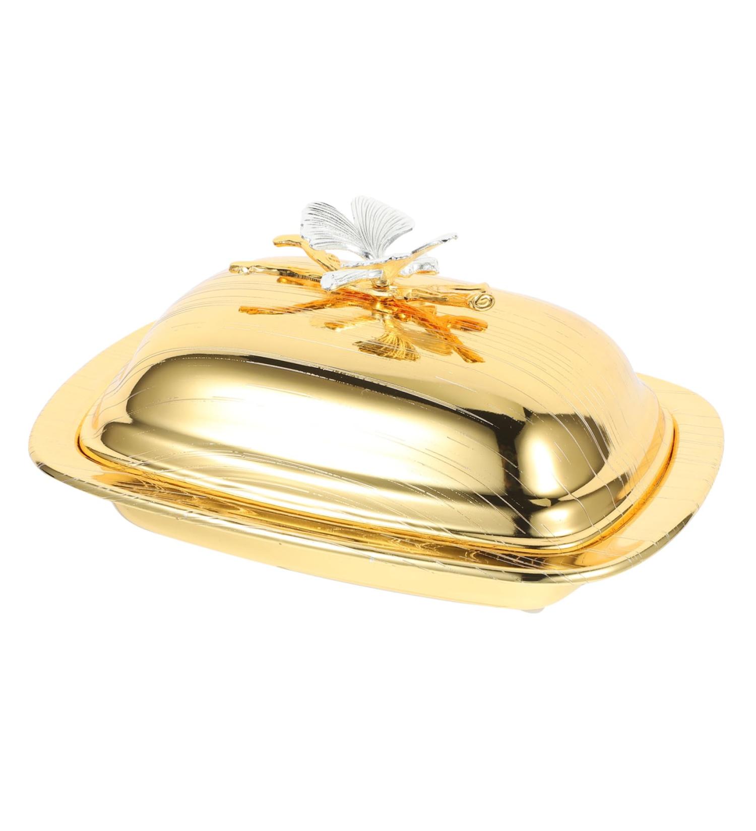 SHOWERORO Kitchen Cheese Holder Butter Lid Covered Dessert Style Reusable Fruit Serving Snacks Tray Cheese Kitchen Dish Container 19.20X14.00X8.50CM - Buy Online on GoSupps.com