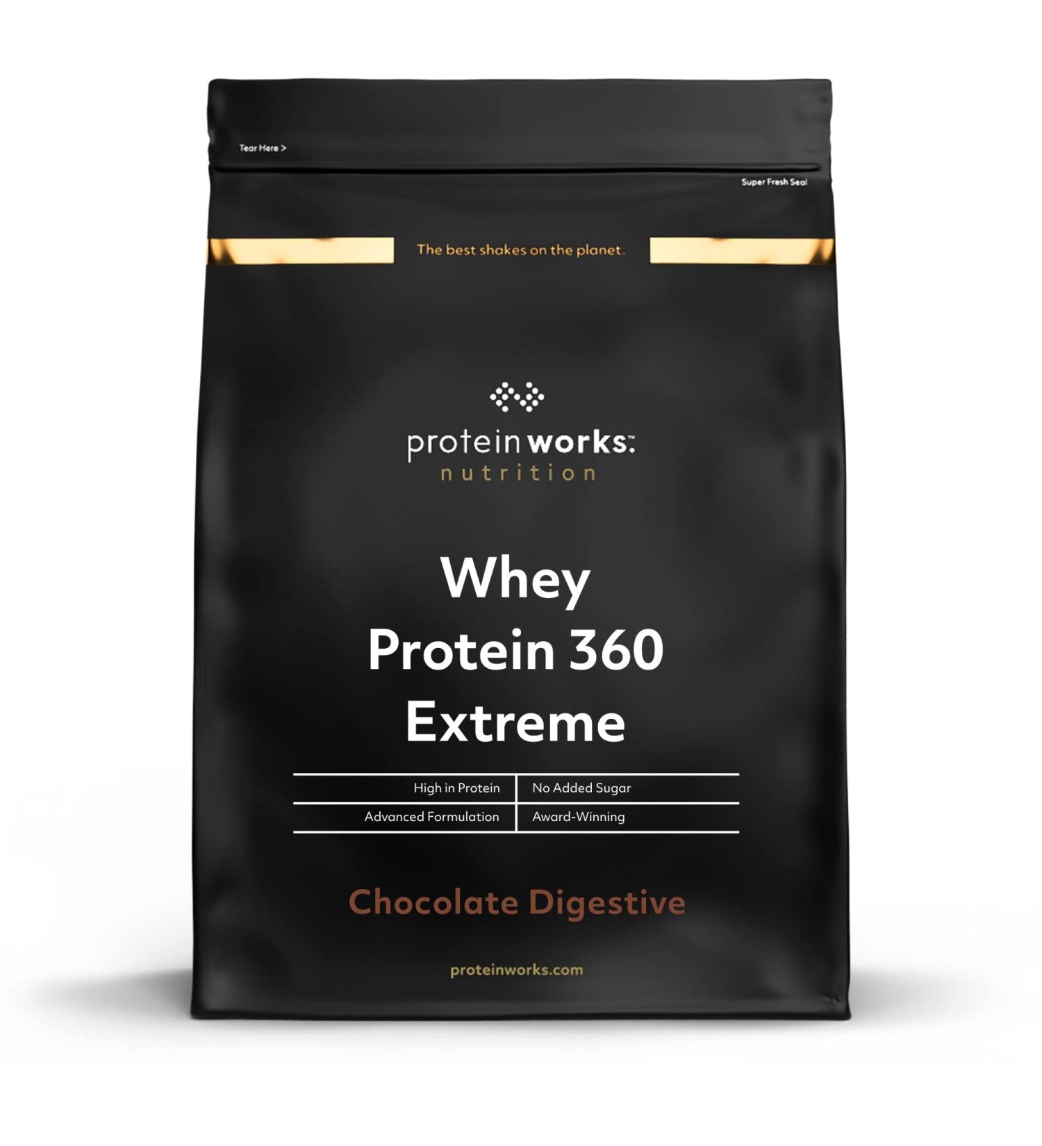 Protein Works - Whey Protein 360 Extreme | Premium Whey Shake | Protein Intake | Premium Protein | 68 Servings | Chocolate Cookies | 2.4kg - Buy Online on GoSupps.com