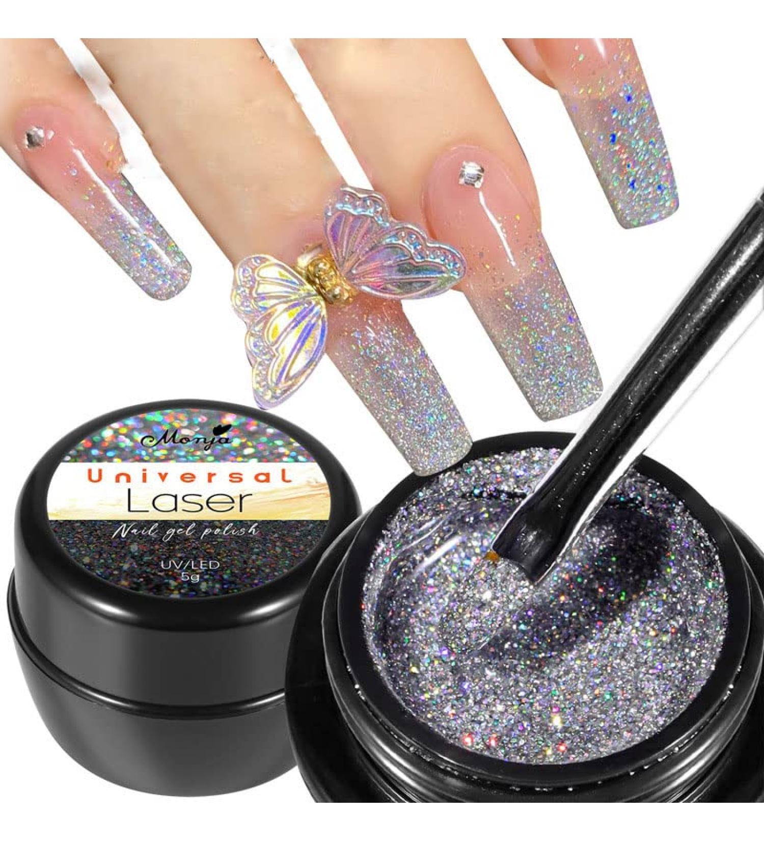 zalati Gel Nail Polish Glitter Gel UV Gel for DIY Nail Art Beauty Wire Drawing - Multicolor 5g Tiny Box Multi-colored - Buy Online on GoSupps.com