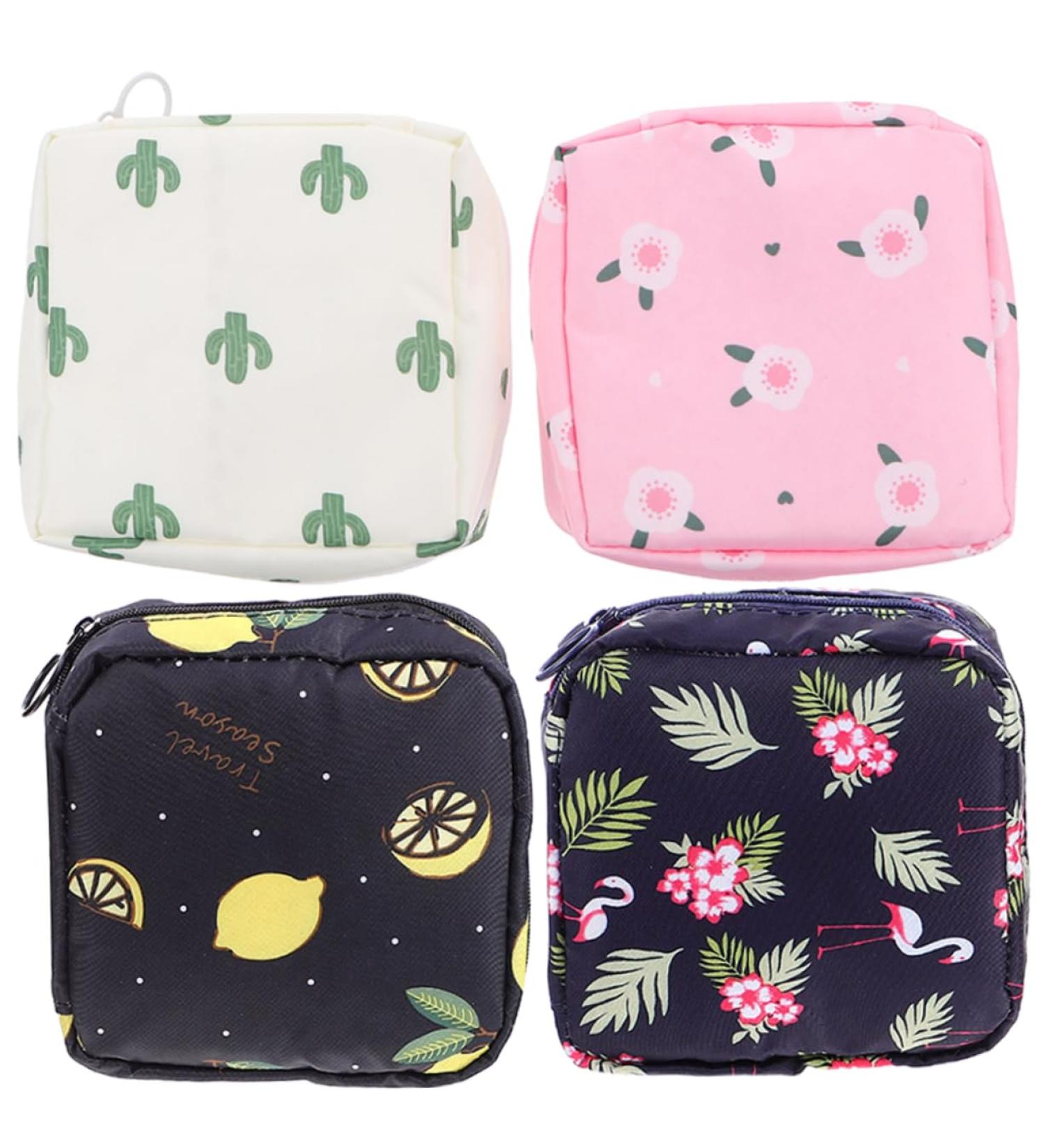 Lurrose 4pcs Napkin Storage Bag Pouch - Menstrual Pad & Lipstick Organizer for Girls & Teens - Buy Online on GoSupps.com