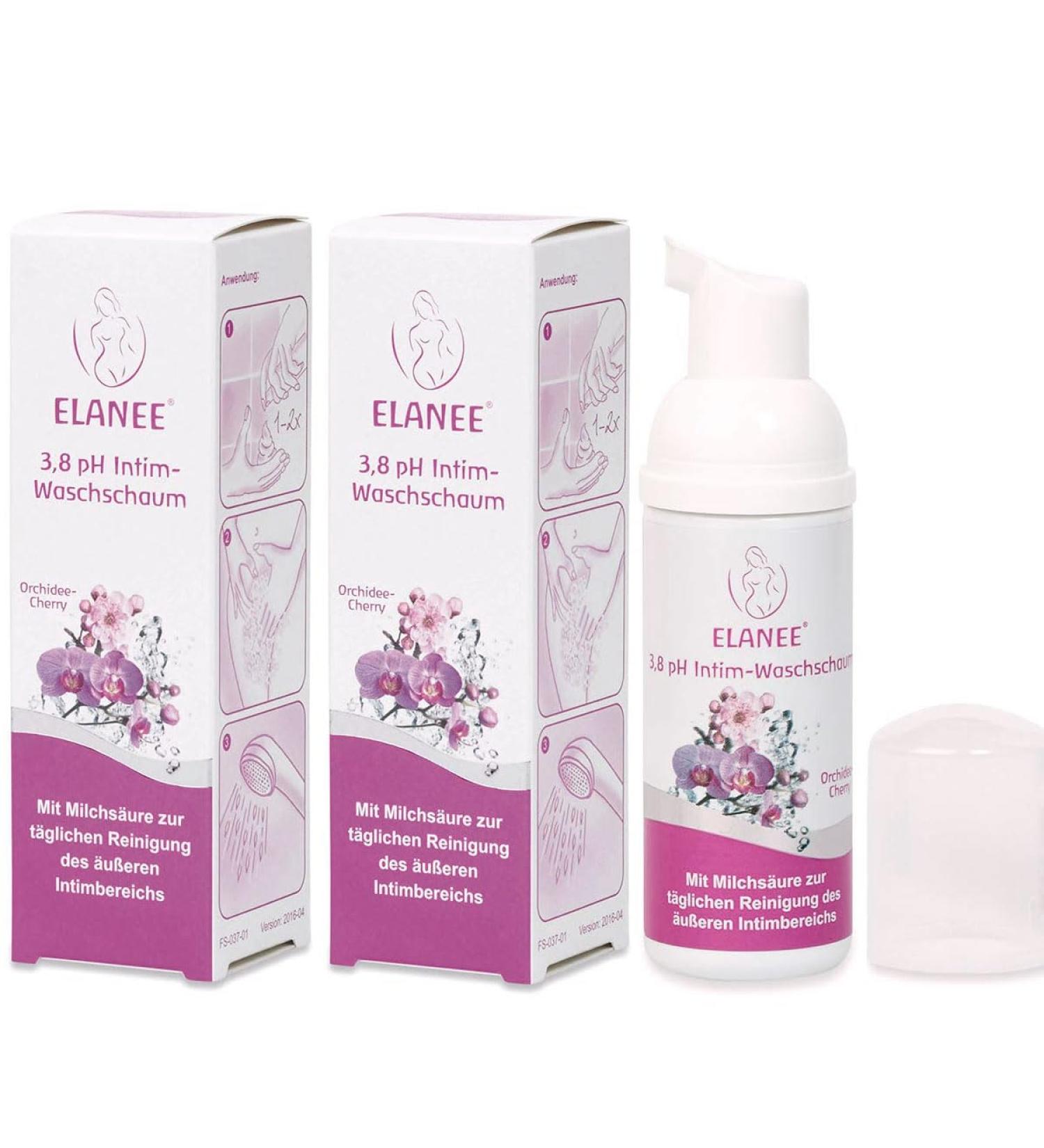 Buy Pack of 3 ELANEE INTIM Wash Foam - pH 3.8 with Lactic Acid & Orchid-Cherry | International Shipping - Buy Online on GoSupps.com